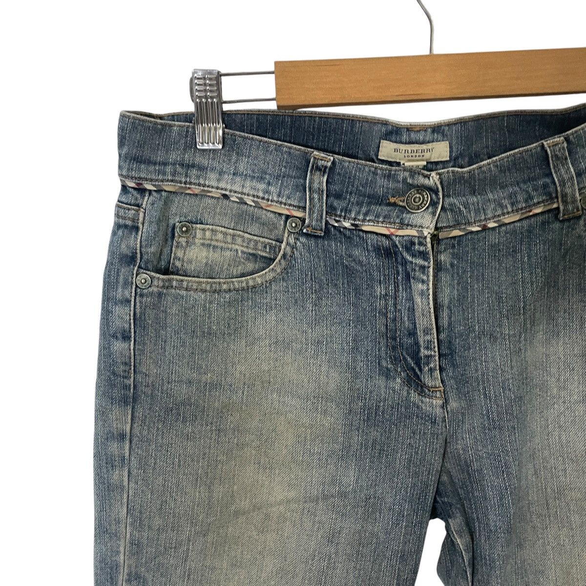 Burberry Vintage Y2k Burberry London Distressed Denim Jeans Size 31" - 3 Thumbnail