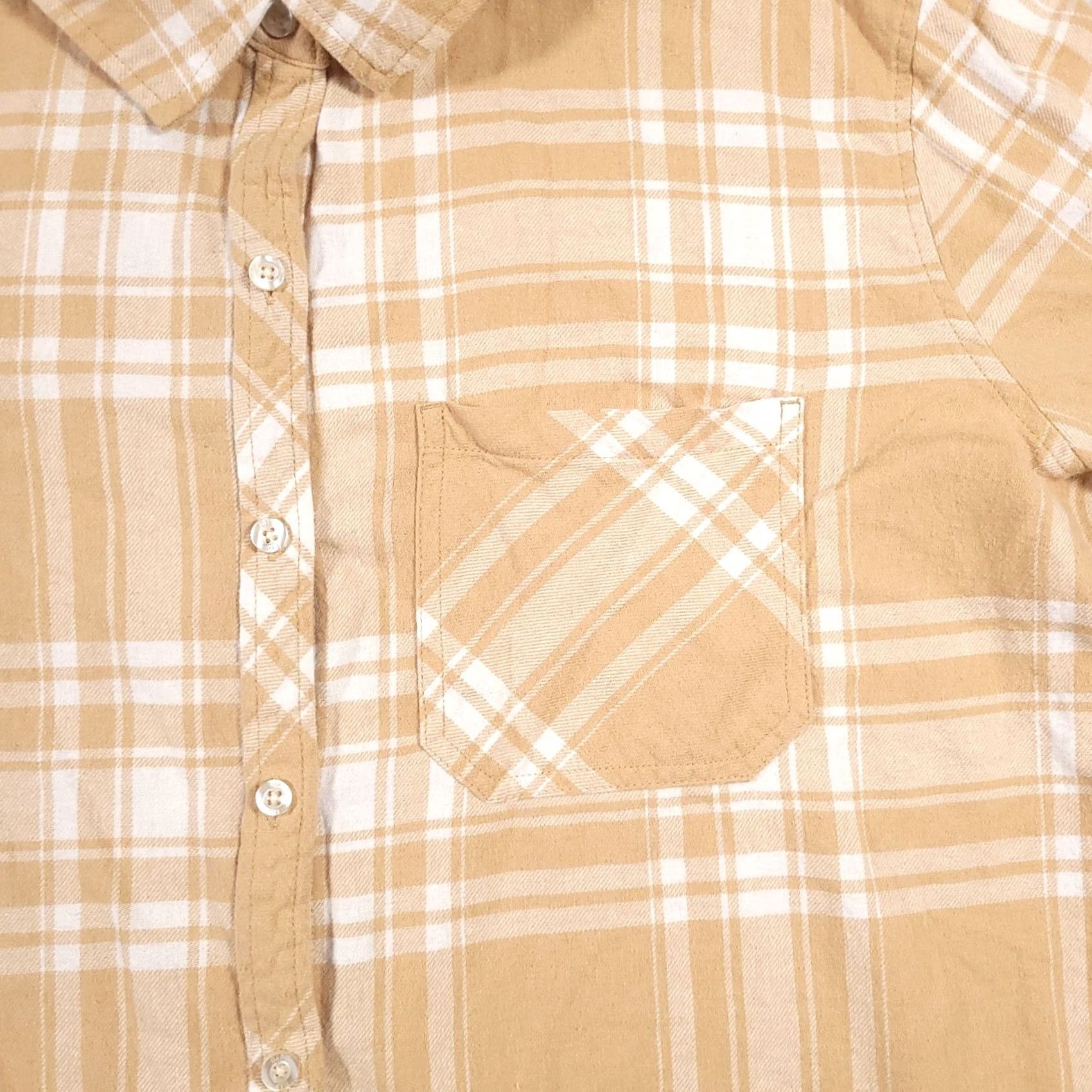 Gap Gap Flannel Button Up Shirt Women's XXL Yellow Plaid Collared Pocket Casual Blouse Shirt Men/Women? Size XXL / US 16-18 / IT 52-54 - 4 Thumbnail
