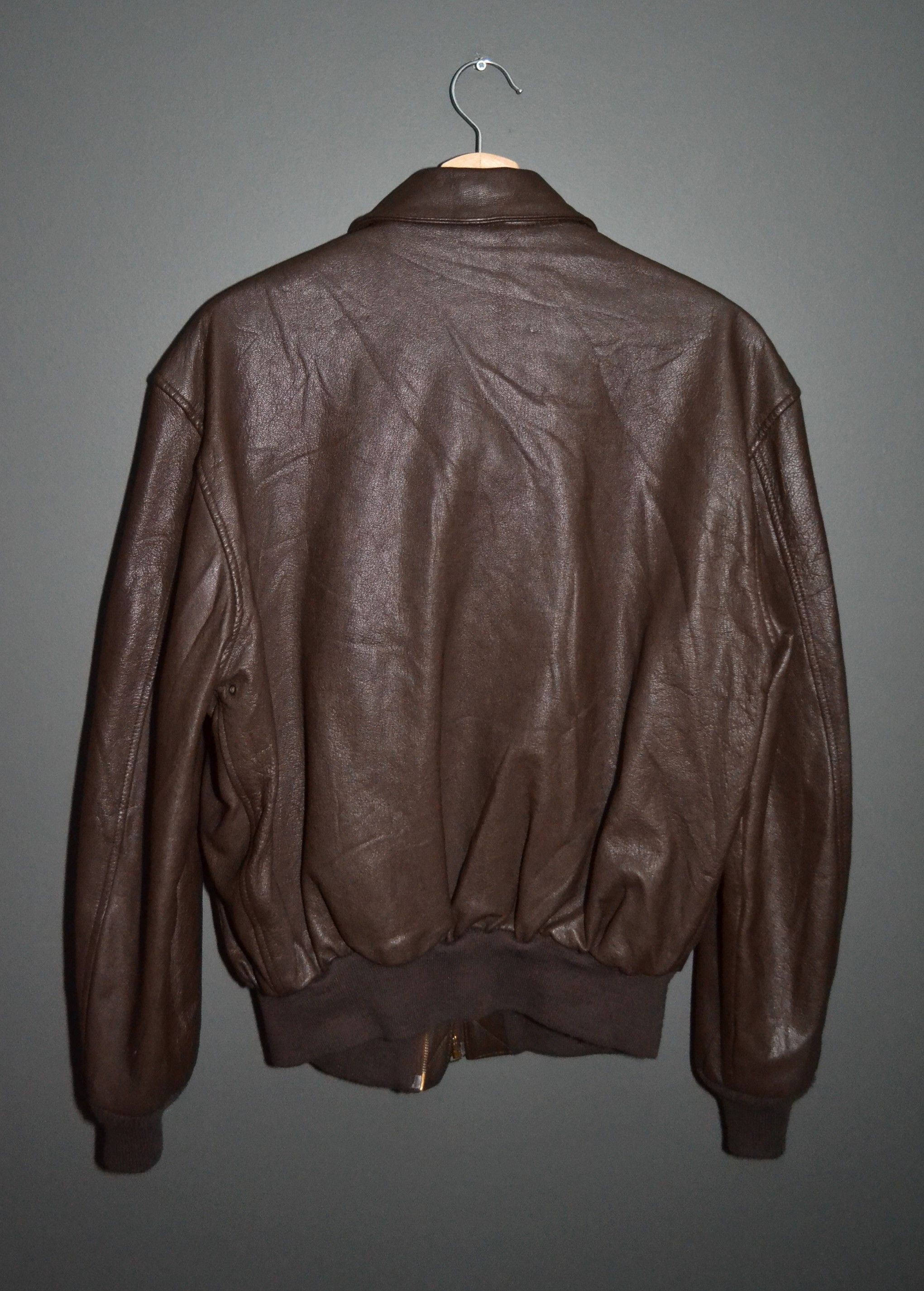 Cooper COOPER TYPE A-2 USAF USA Leather Bomber Flight Jacket 42R Size US L / EU 52-54 / 3 - 3 Thumbnail