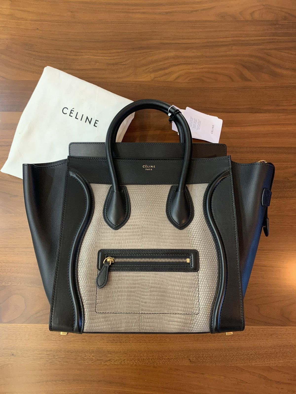 Celine Mini Luggage Leather and Lizard