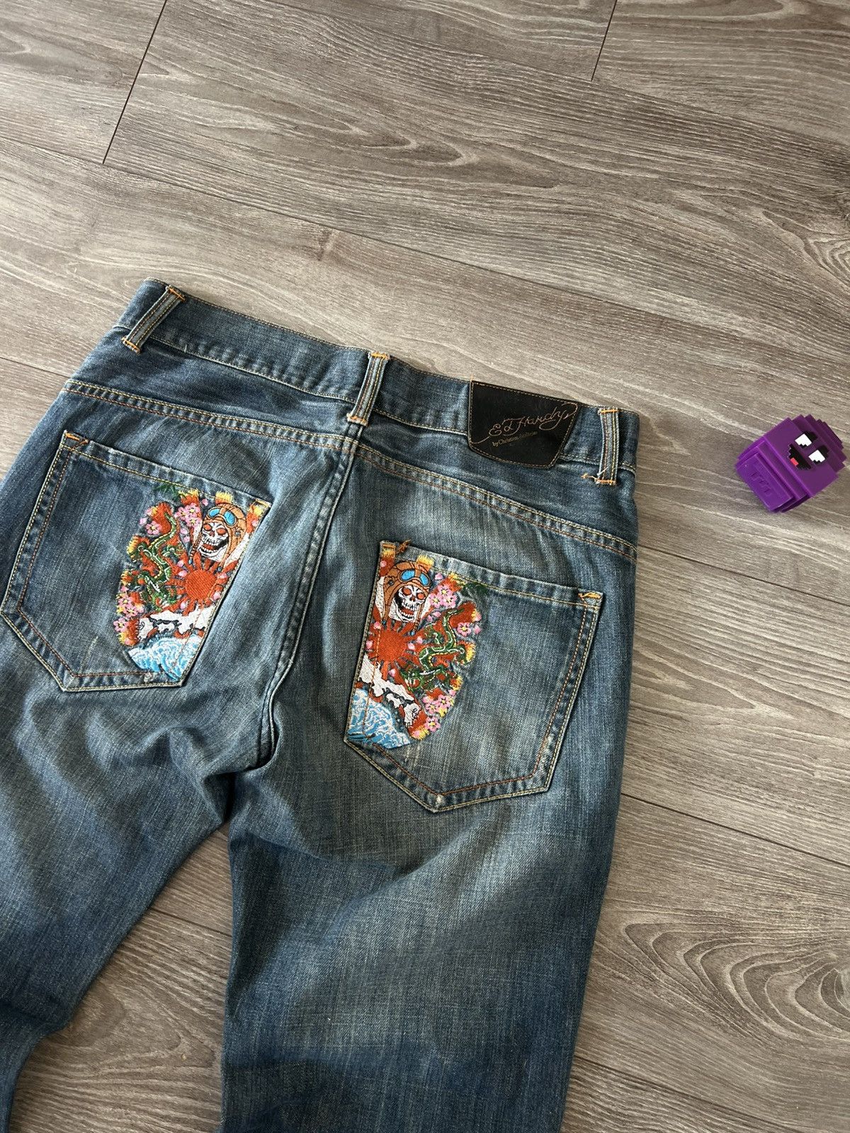 Ed Hardy Ed Hardy Avant Garde Loose Japan Style Distressed Jeans Size US 34 / EU 50 - 17 Thumbnail