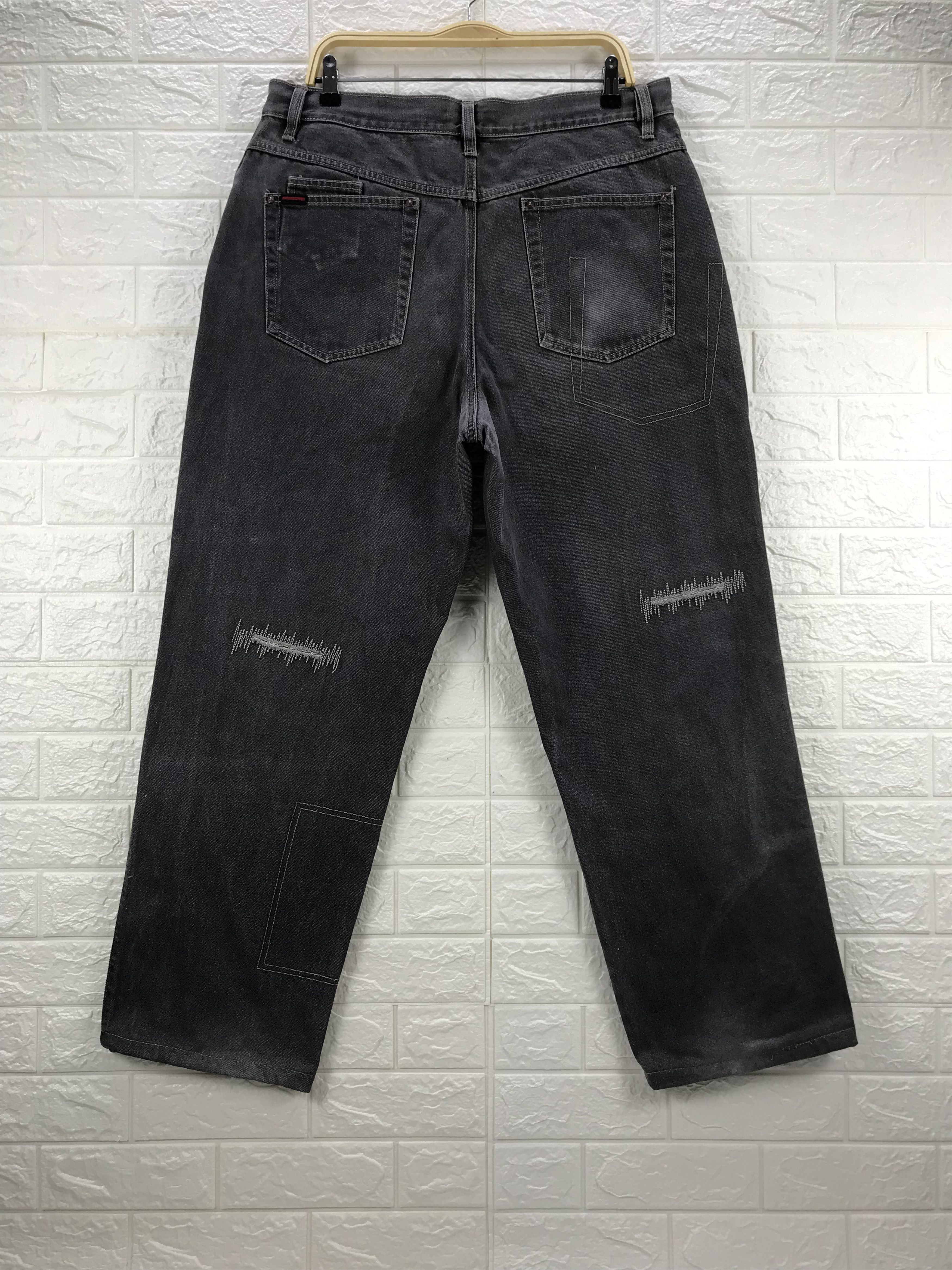 Fubu Vintage Fubu Circa 1992 Faded Black Wide Baggy Jeans Size US 36 / EU 52 - 5 Thumbnail