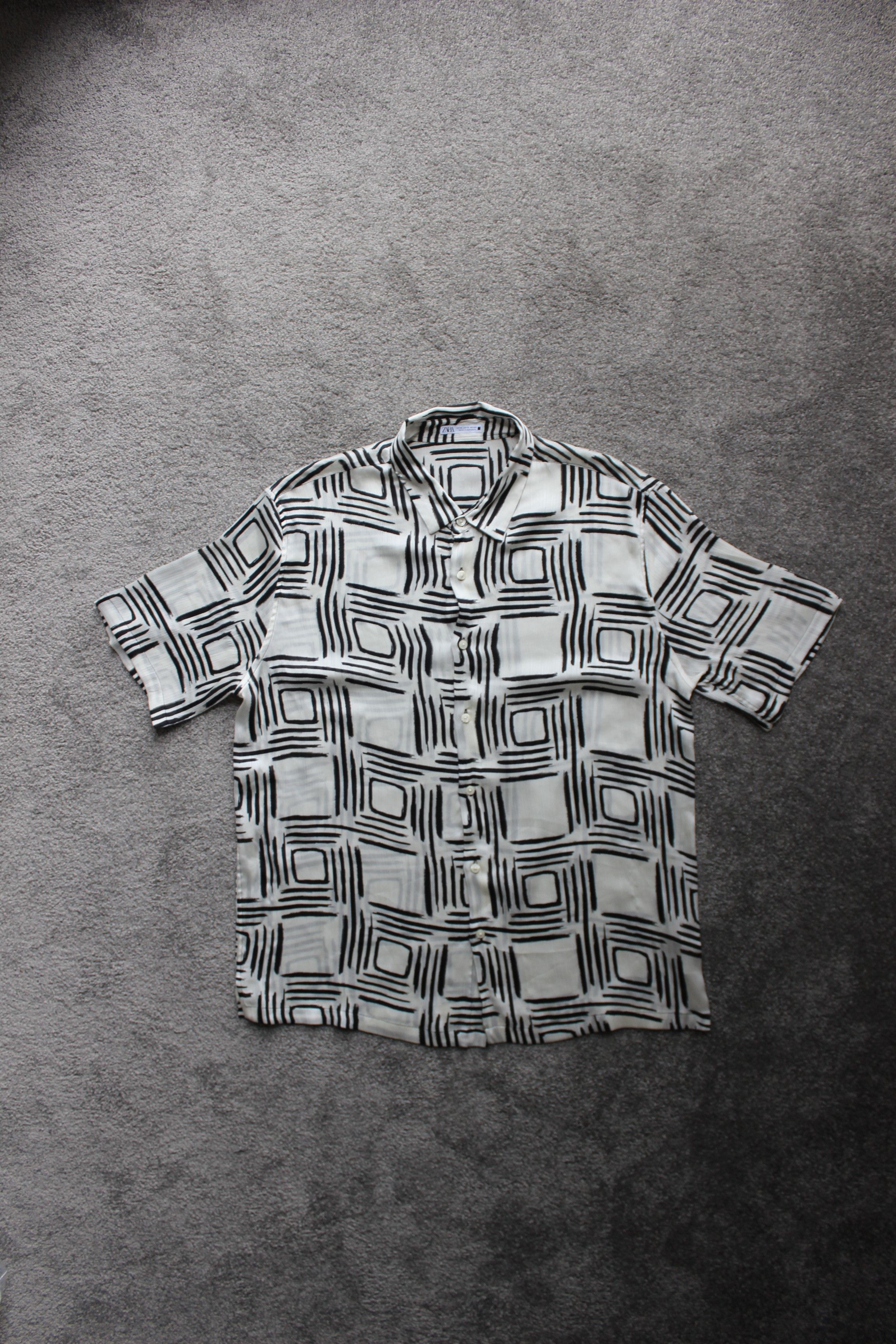 Zara Zara Men's Geometric Print Shirts Size US XL / EU 56 / 4 - 4 Thumbnail