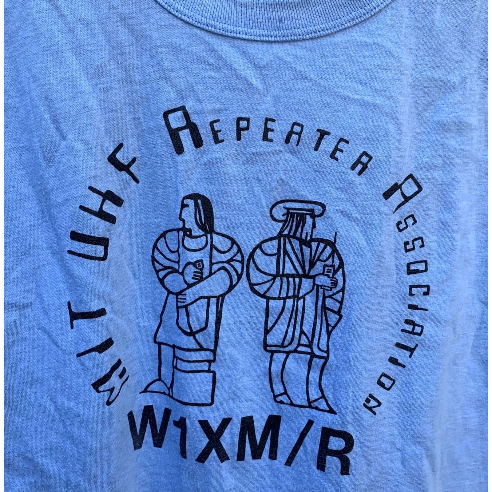 Vintage VINTAGE MIT UHF Repeater Association W1XM R T Shirt KA1EVS Size M Medium Blue Graphic Tee Mens 1980s Size US M / EU 48-50 / 2 - 3 Thumbnail