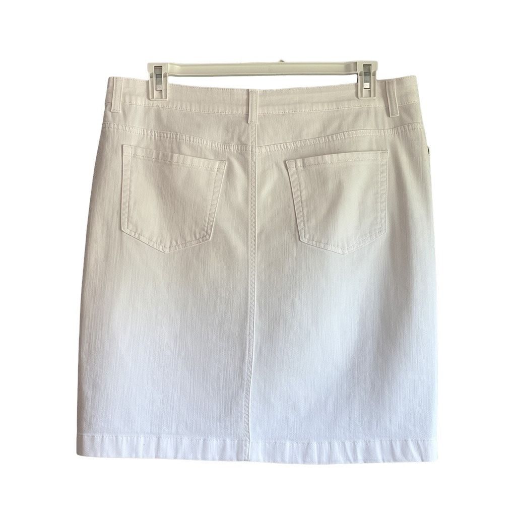 Charter Club Charter Club knee length white denim skirt 5 pocket design Size 36" / US 14 / IT 50 - 5 Thumbnail