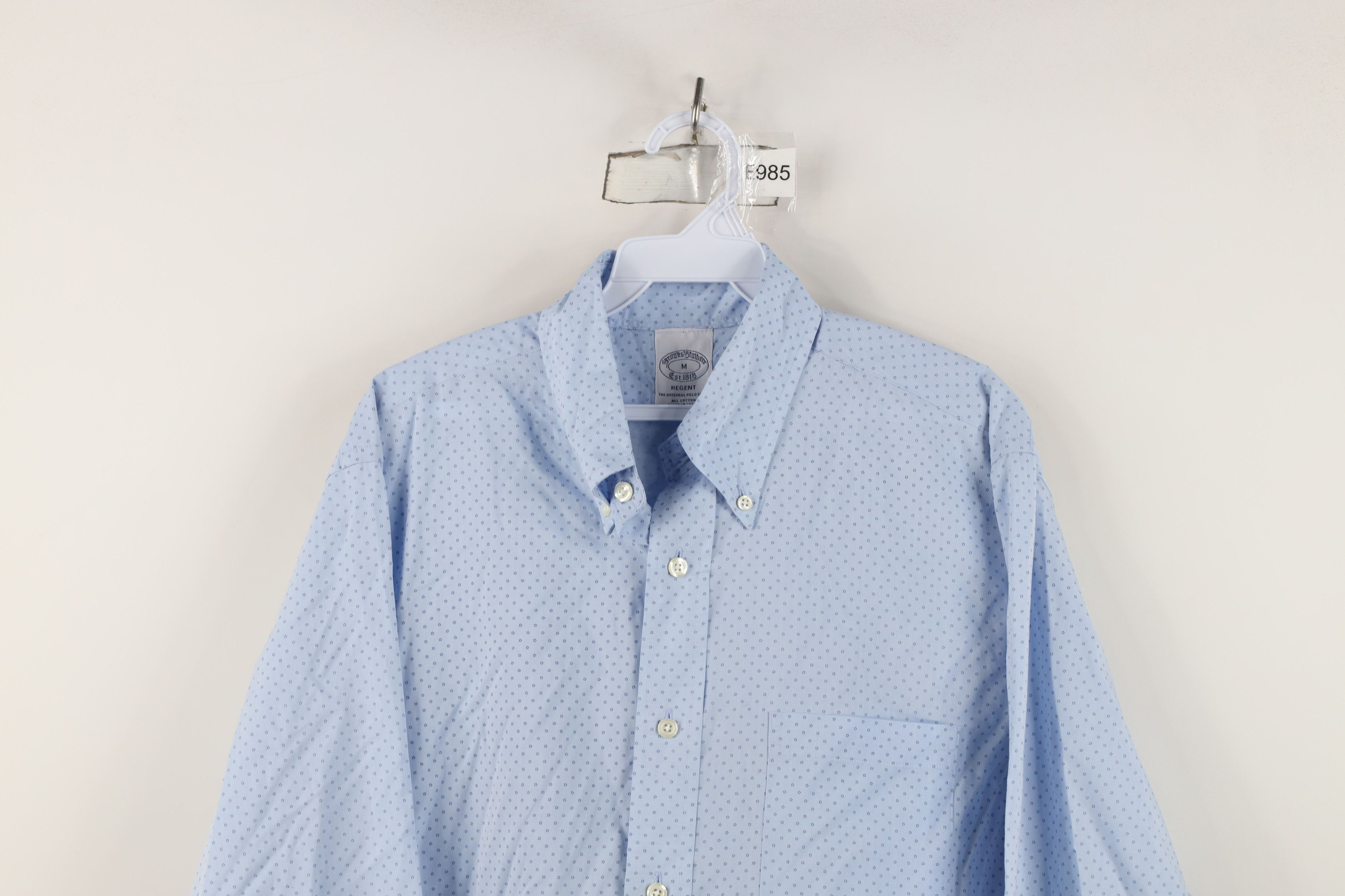Brooks Brothers Brooks Brothers Regent Collared Button Down Shirt Blue Size US M / EU 48-50 / 2 - 2 Thumbnail