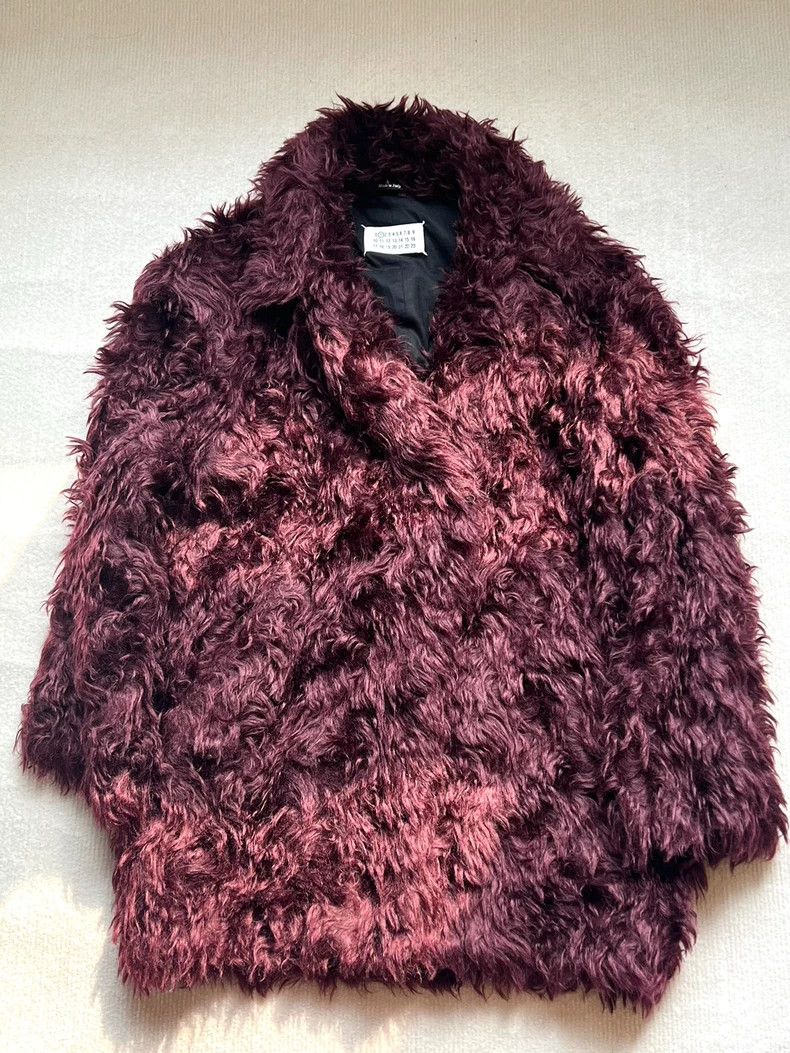 Maison Margiela Maison Margiela Size 36 Burgundy fur coat 2501-Nextarrow Size US XXS / EU 40 - 1 Thumbnail