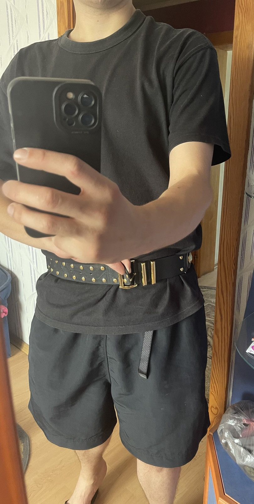 Versace Gianni Versace 90s archive Medusa logo real leather belt Size 30 - 9 Thumbnail