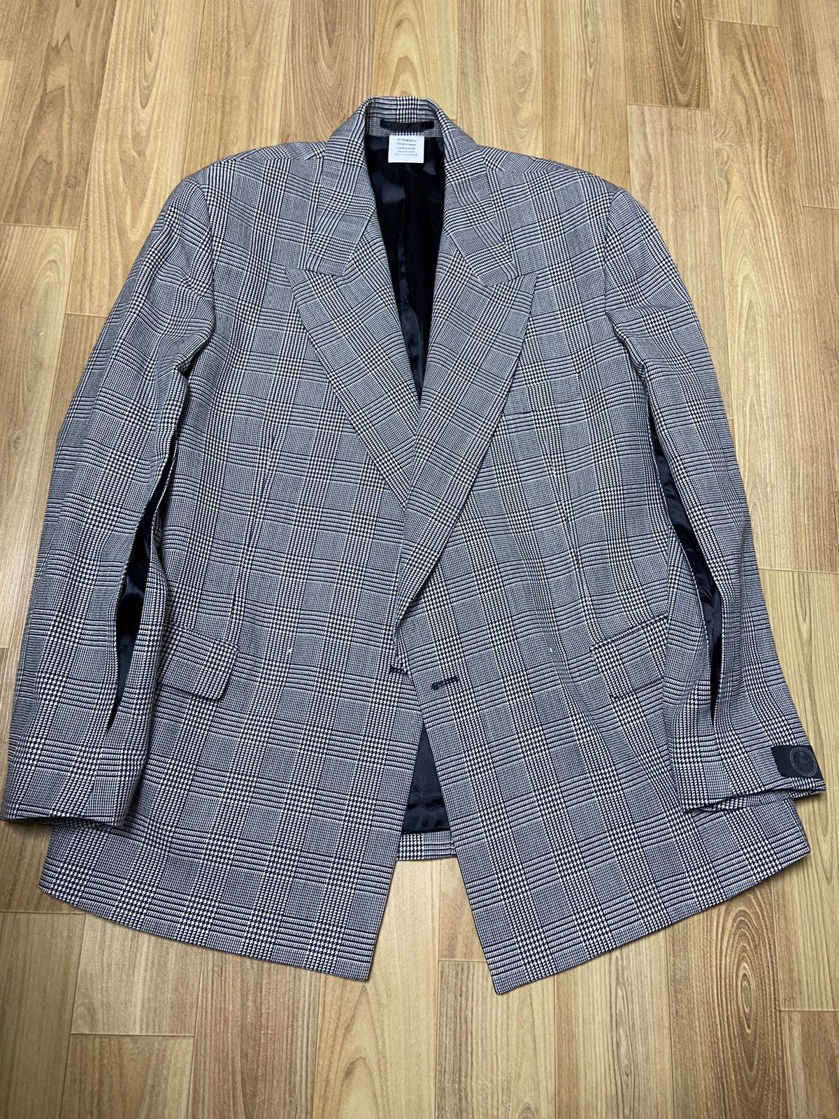 Vetements XS Vetements Houndstooth Oversized arm-cutten blazer jacket Size US XS / EU 42 / 0 - 1 Thumbnail