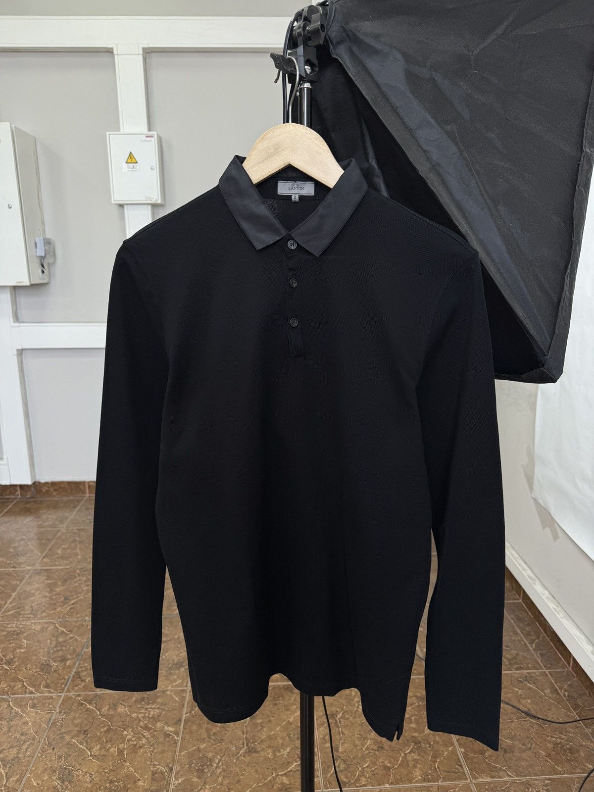 Lanvin 🇫🇷 Lanvin Luxury Classic Long Sleeve Polo Shirt Rare Size US S / EU 44-46 / 1 - 1 Thumbnail
