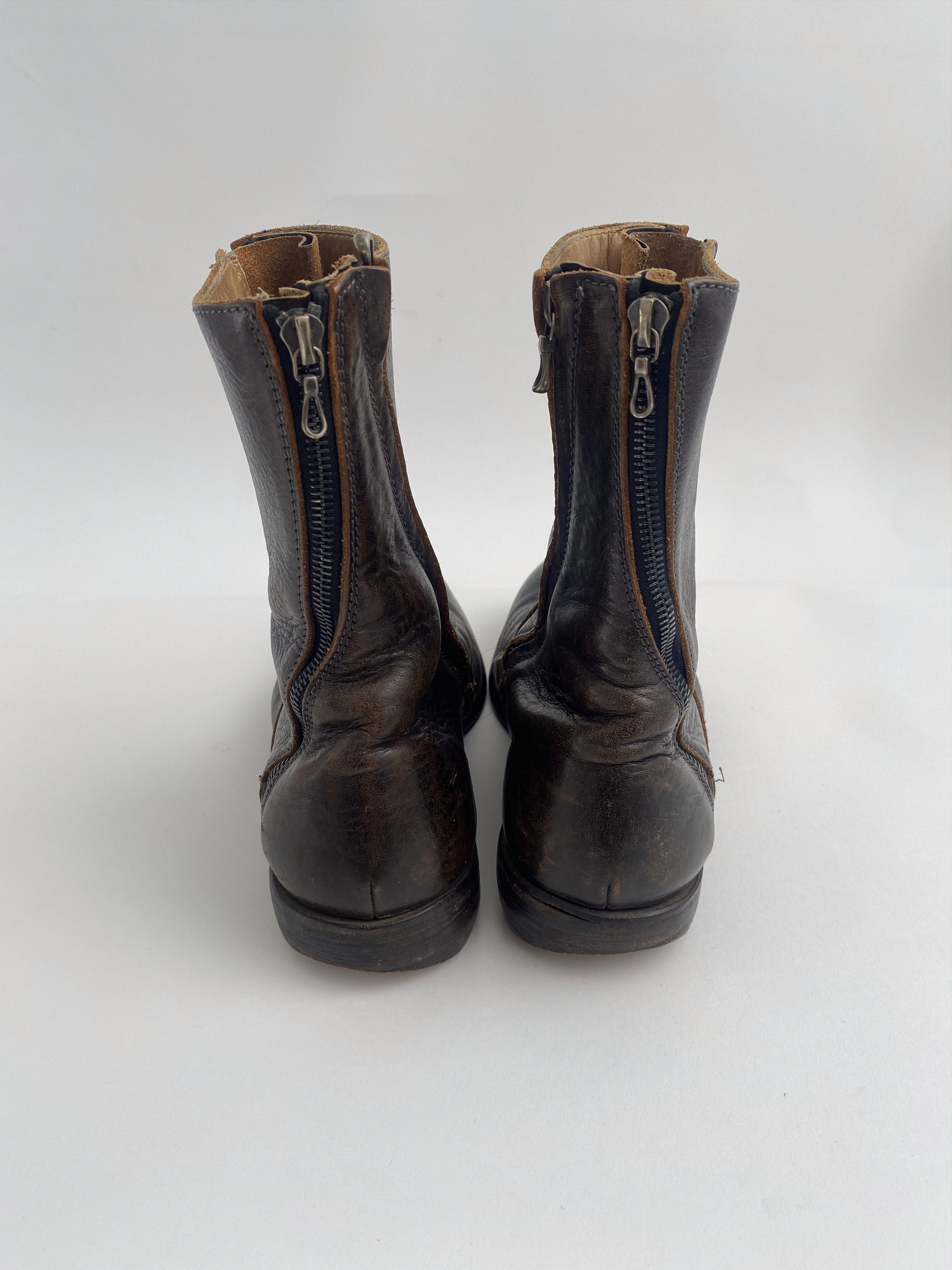 The Viridi-anne The Viridi Anne Leather Spiral Zip Boots Size US 10 / EU 43 - 7 Thumbnail