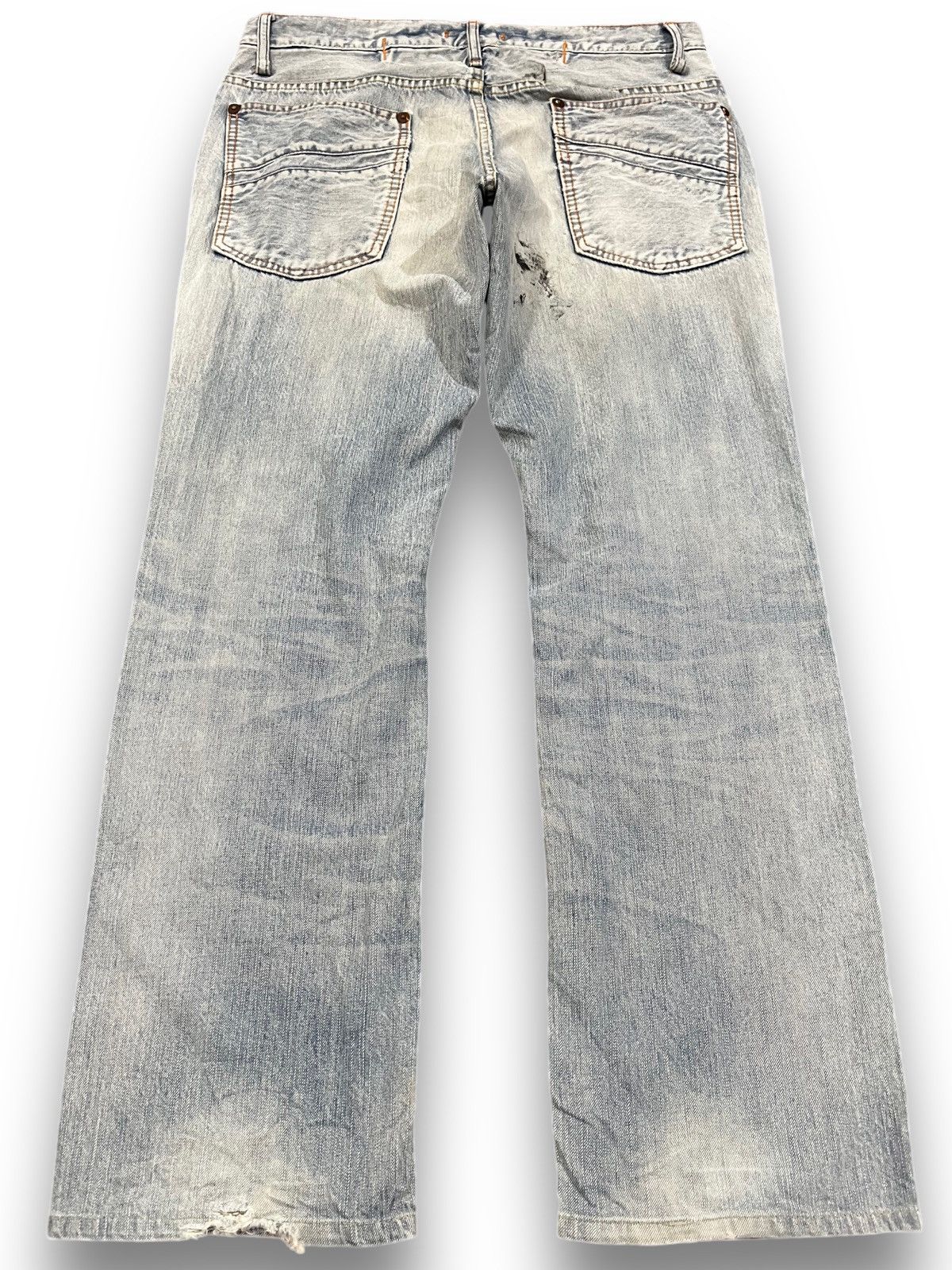 Blue Blue Japan × Le Grande Bleu (L.G.B.) Vintage Blue Way Faded Distressed Denim Size US 34 / EU 50 - 8 Thumbnail