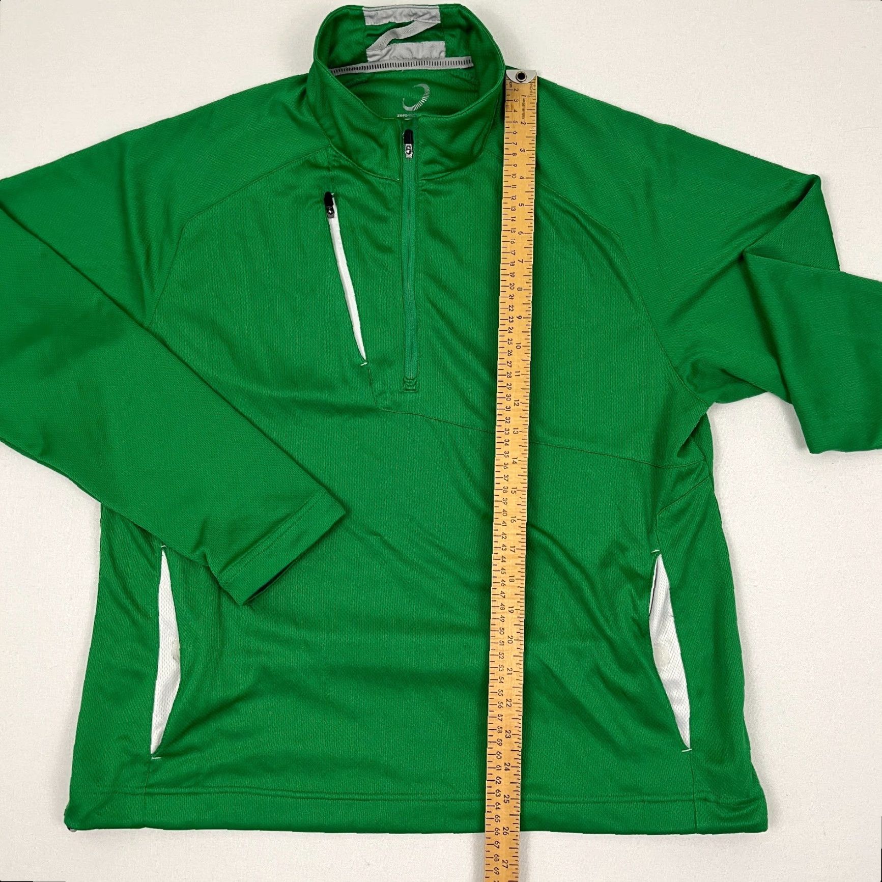 Vintage Zero Restriction Tour Series Jacket Mens Large Green 1/2 Zip Pullover Golf Prep Size US L / EU 52-54 / 3 - 3 Thumbnail