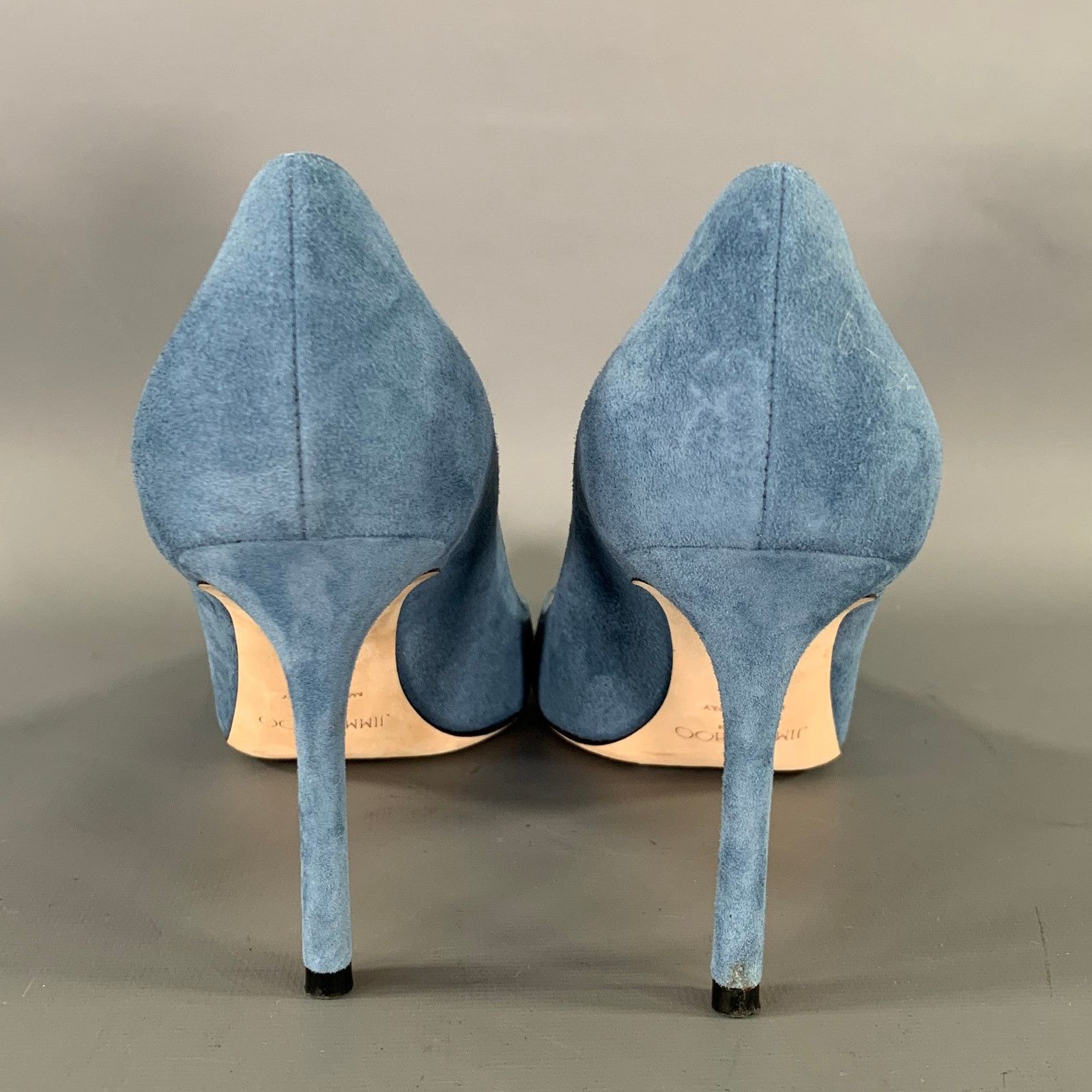 Jimmy Choo JIMMY CHOO Size 9 Blue Suede J0001474039 Suede Pumps Size US 9 / IT 39 - 3 Thumbnail