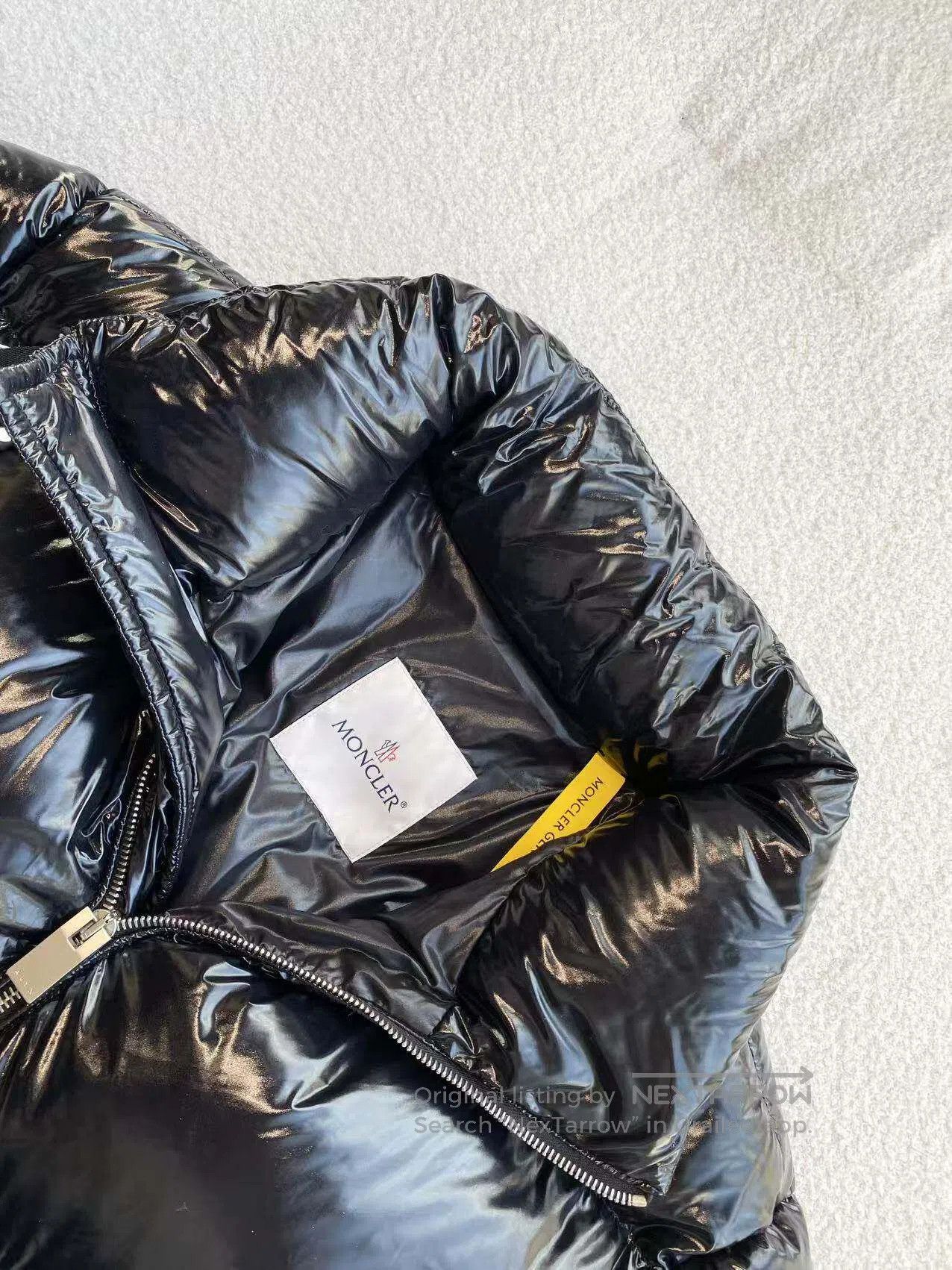 Moncler Moncler Size 1 Co-branded Mahoganus black glossy down jacke Size S / US 4 / IT 40 - 4 Thumbnail