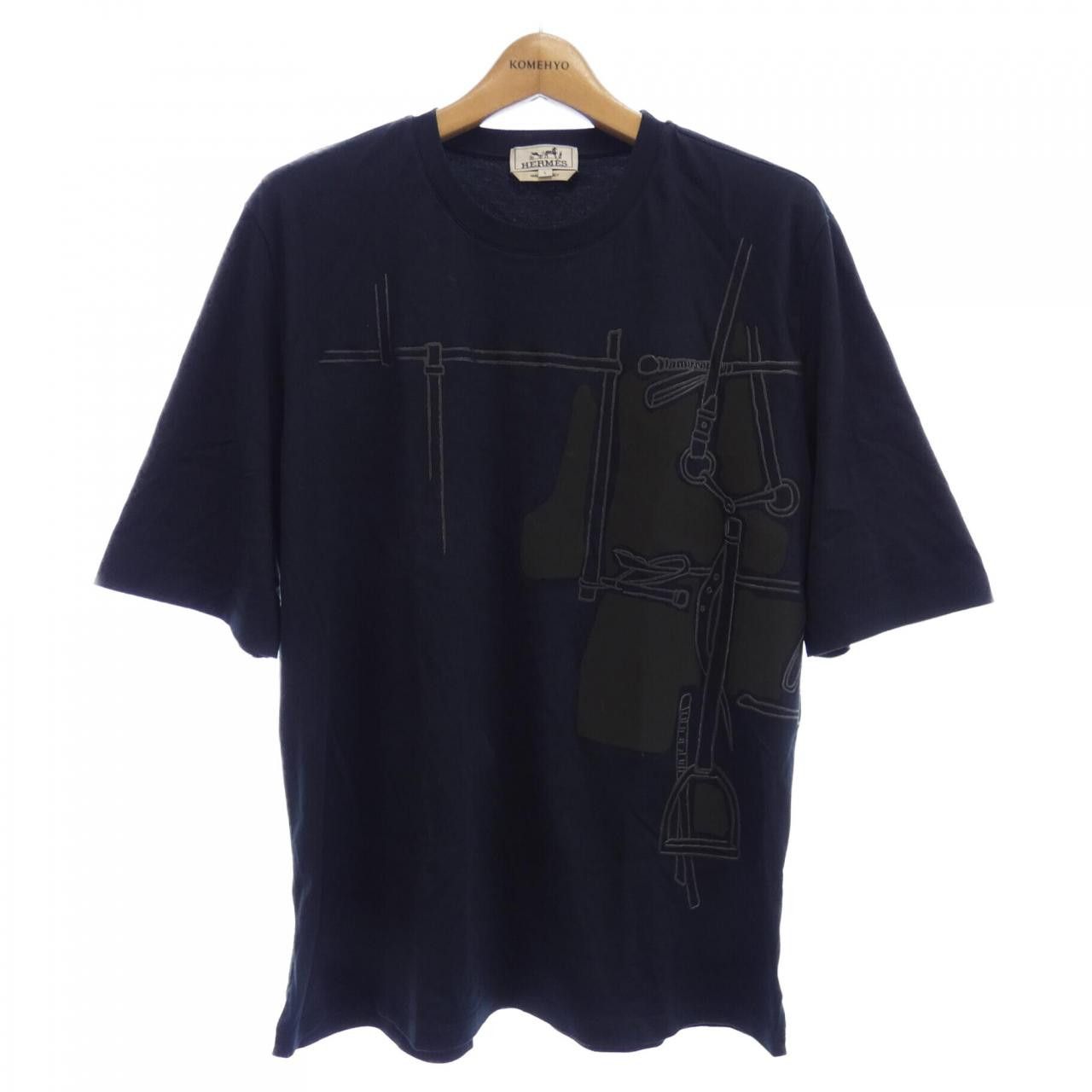 Hermes Hermès T-shirt Cotton T-shirt L Cotton T-Shirts DUTY FREE for USA