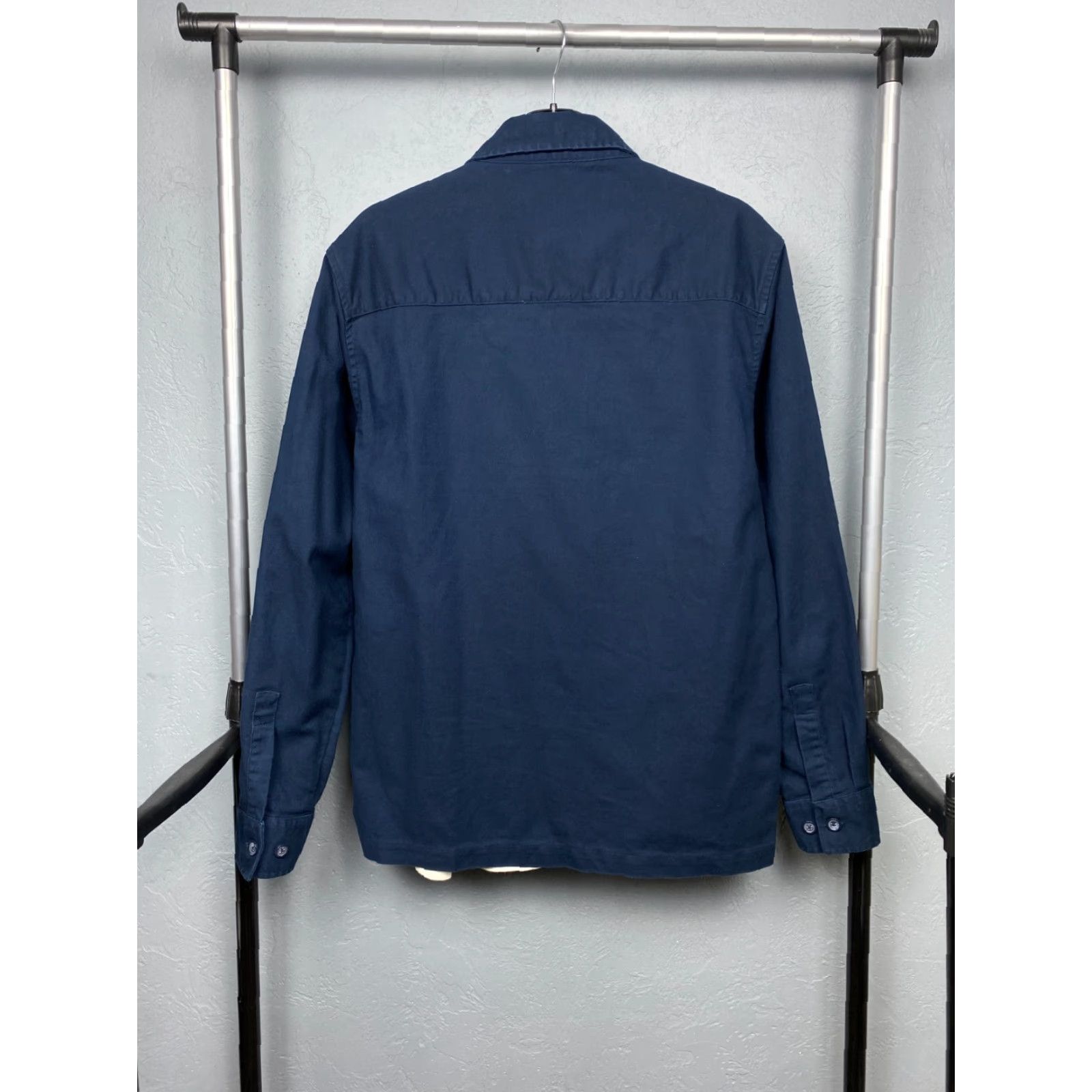 Folk Folk Jacket Mens Overshirt Size L Blue Zip Solid Vintage: No Windbreaker Regular Casual Size US L / EU 52-54 / 3 - 8 Thumbnail