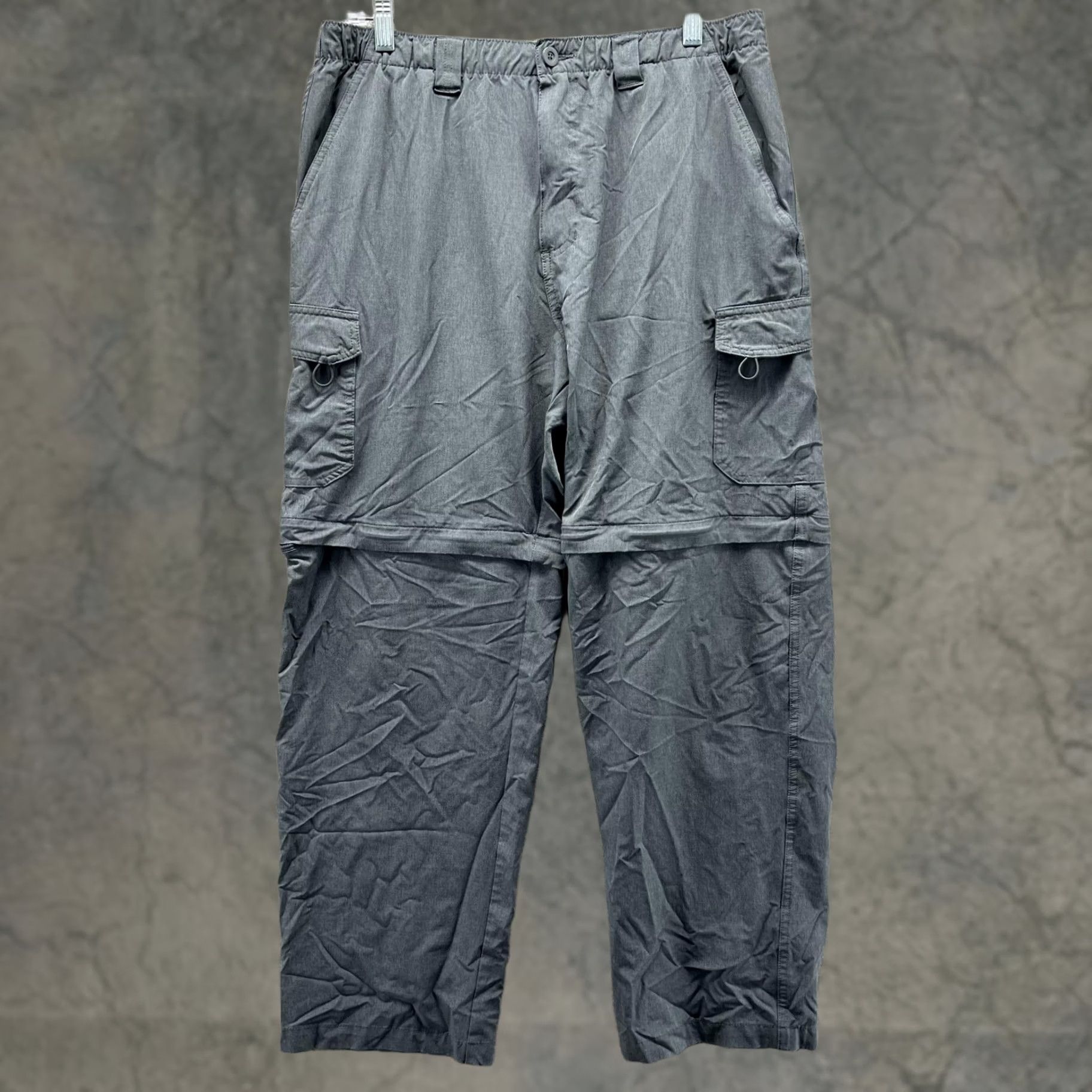 Vintage Reel Legends Pants Mens L Gray Convertible Cargo Nylon Hiking Fishing Pants Size US 33 - 1 Thumbnail