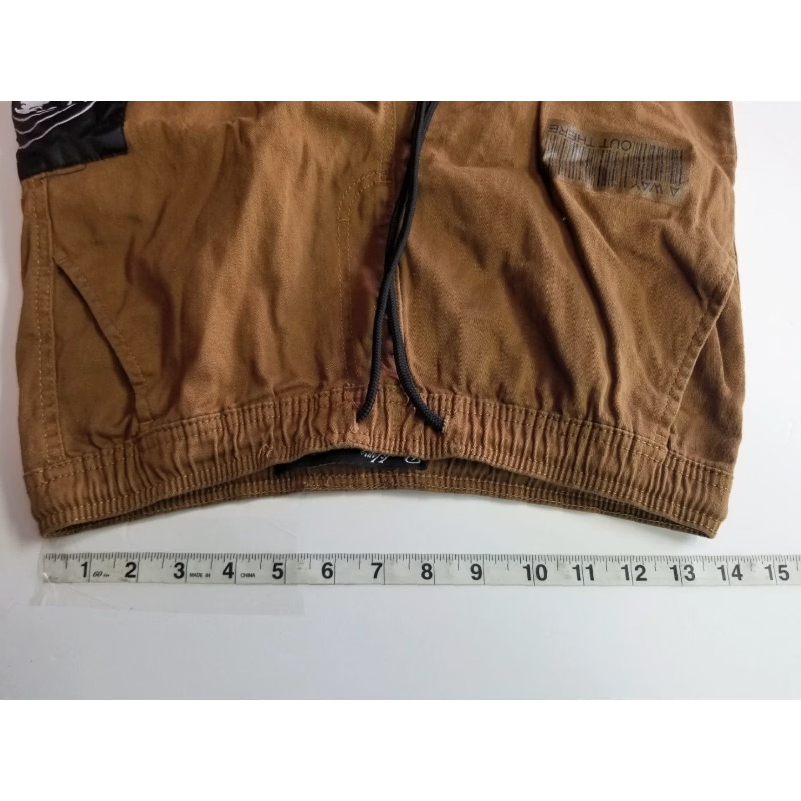 Vintage Brooklyn Clothing Shorts Bermuda Men S Cotton 7" Inseam Brown Drawstring Regular Fit Brown Mens S Size US 29 - 3 Thumbnail