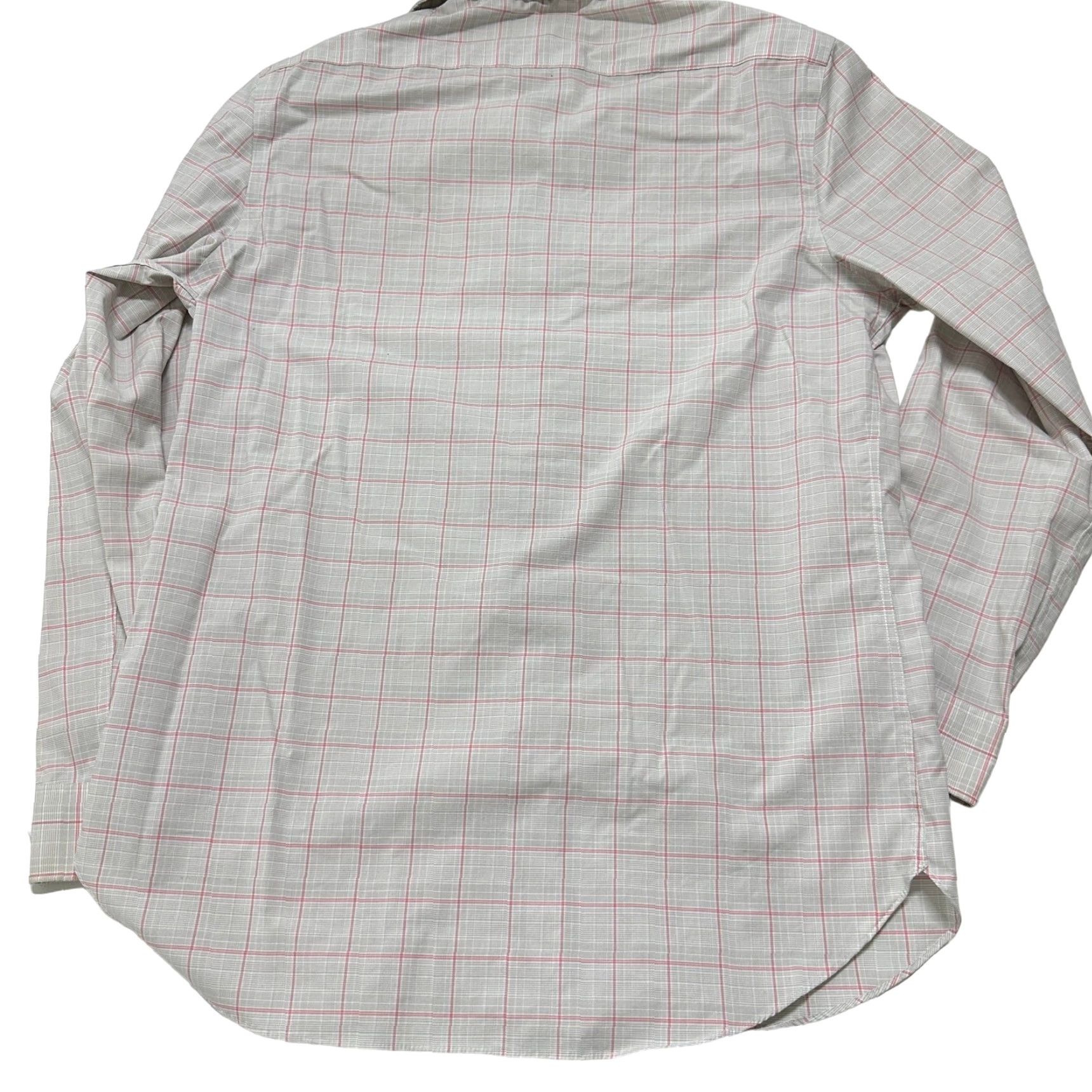 Michael Kors Michael Kors Mens Shirt 15.5 Pink Gray Plaid Slim Fit Button-Up Collared Long Sleeve Size US L / EU 52-54 / 3 - 2 Thumbnail