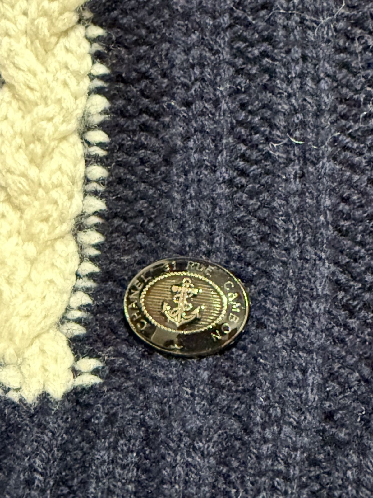 Chanel × Designer Chanel 2018 Paris-Hamburg Sweater in Navy Blue Wool Size S / US 4 / IT 40 - 11 Thumbnail