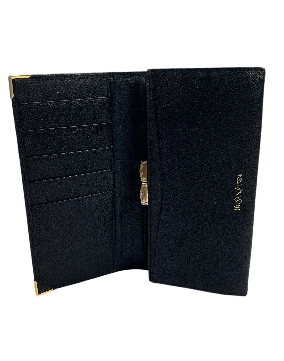 Yves Saint Laurent Yves Saint Laurent Leather Long Wallet Size ONE SIZE - 4 Thumbnail