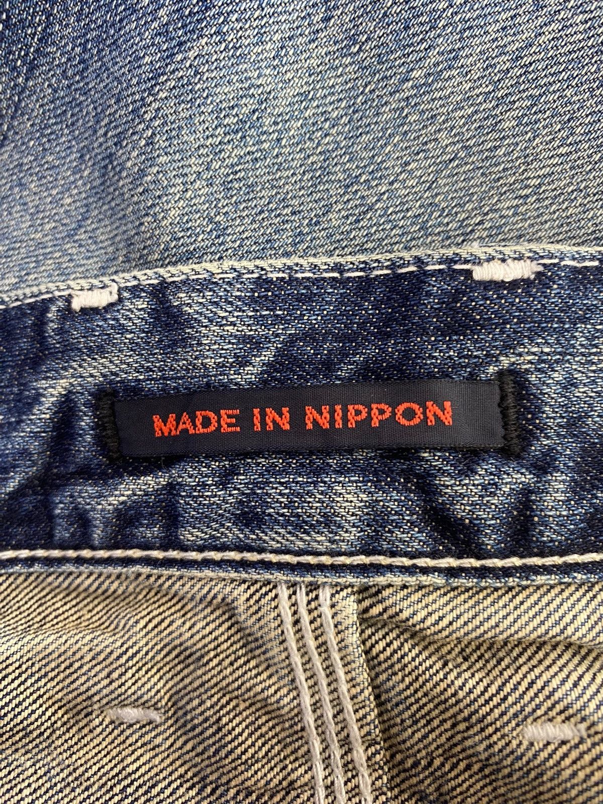 Japanese Brand Blueway Luxe Thunder Wash Ripped Style Flare Jeans Size US 32 / EU 48 - 11 Thumbnail