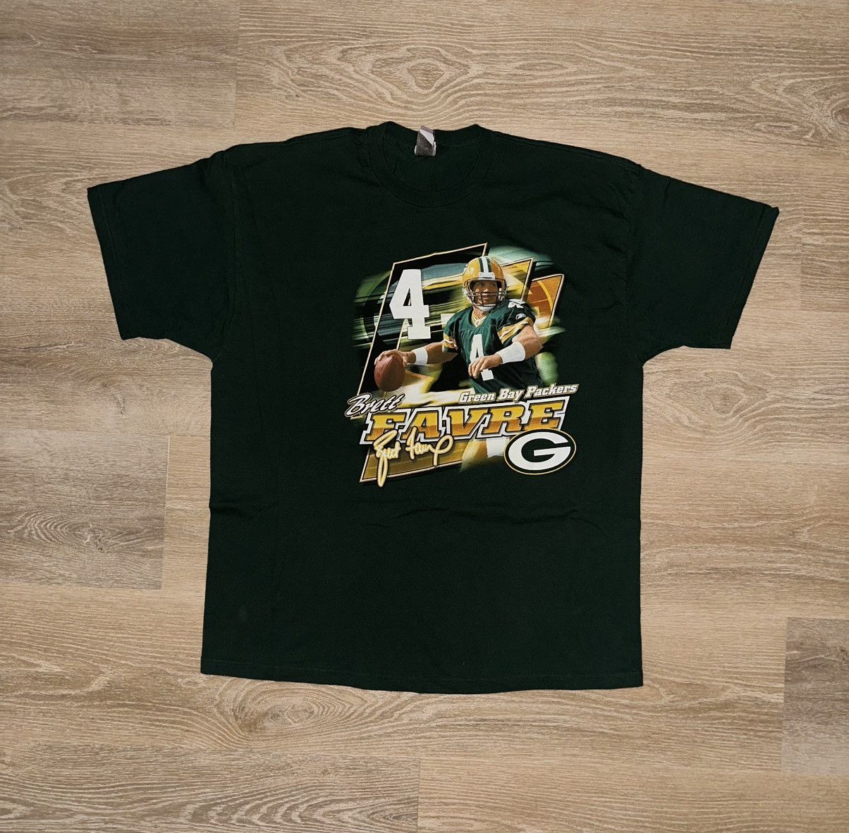 NFL × Vintage Vintage Brett Favre Green Bay Packers NFL T-Shirt Size US XXL / EU 58 / 5 - 1 Thumbnail