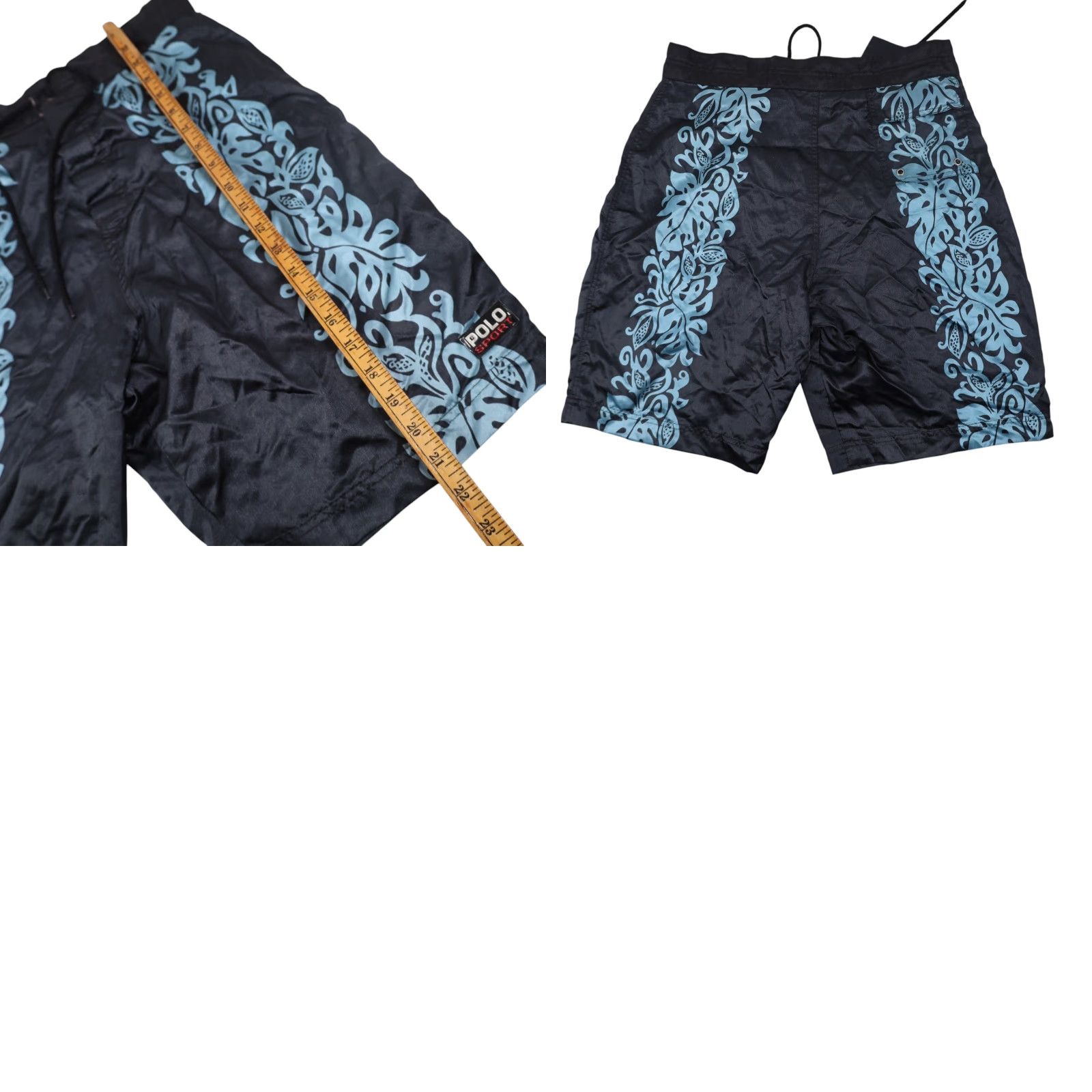 Polo Ralph Lauren VINTAGE Polo Sport Ralph Lauren Board Shorts Mens 34 Black Tropical 9/10 Size US S / EU 44-46 / 1 - 8 Thumbnail