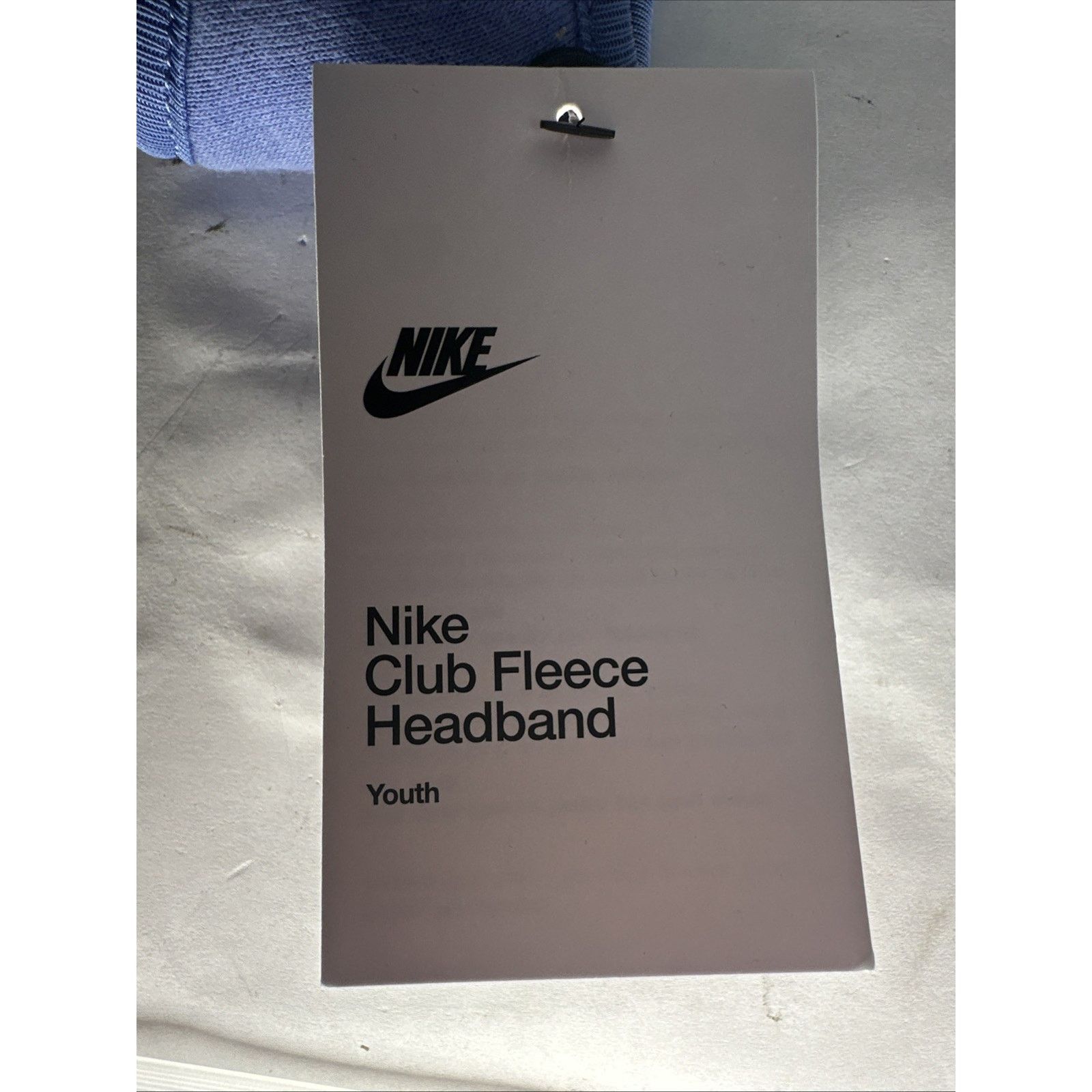 Nike Nike Headband Womens OSFM Club Fleece Blue White Running Size ONE SIZE - 3 Thumbnail