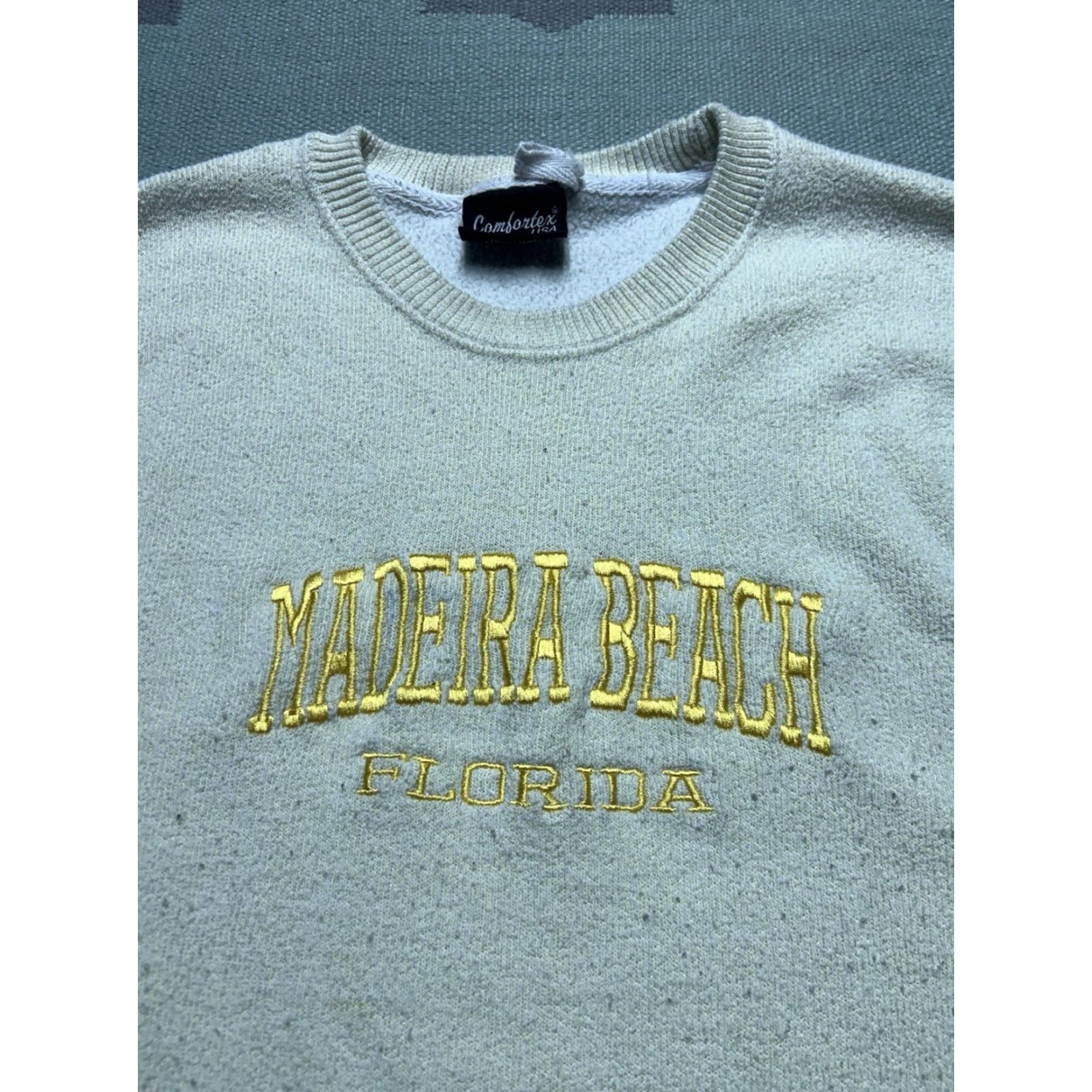Vintage VINTAGE Sweatshirt Men Pullover Beach Florida Madera Beach White L Long Ocean Beach Shirt Mens Size US L / EU 52-54 / 3 - 3 Thumbnail