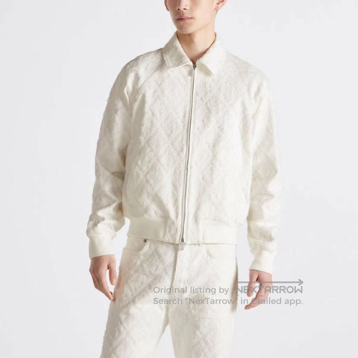 Dior Dior White Diamond Pattern Denim Jacket. Size US M / EU 48-50 / 2 - 6 Thumbnail