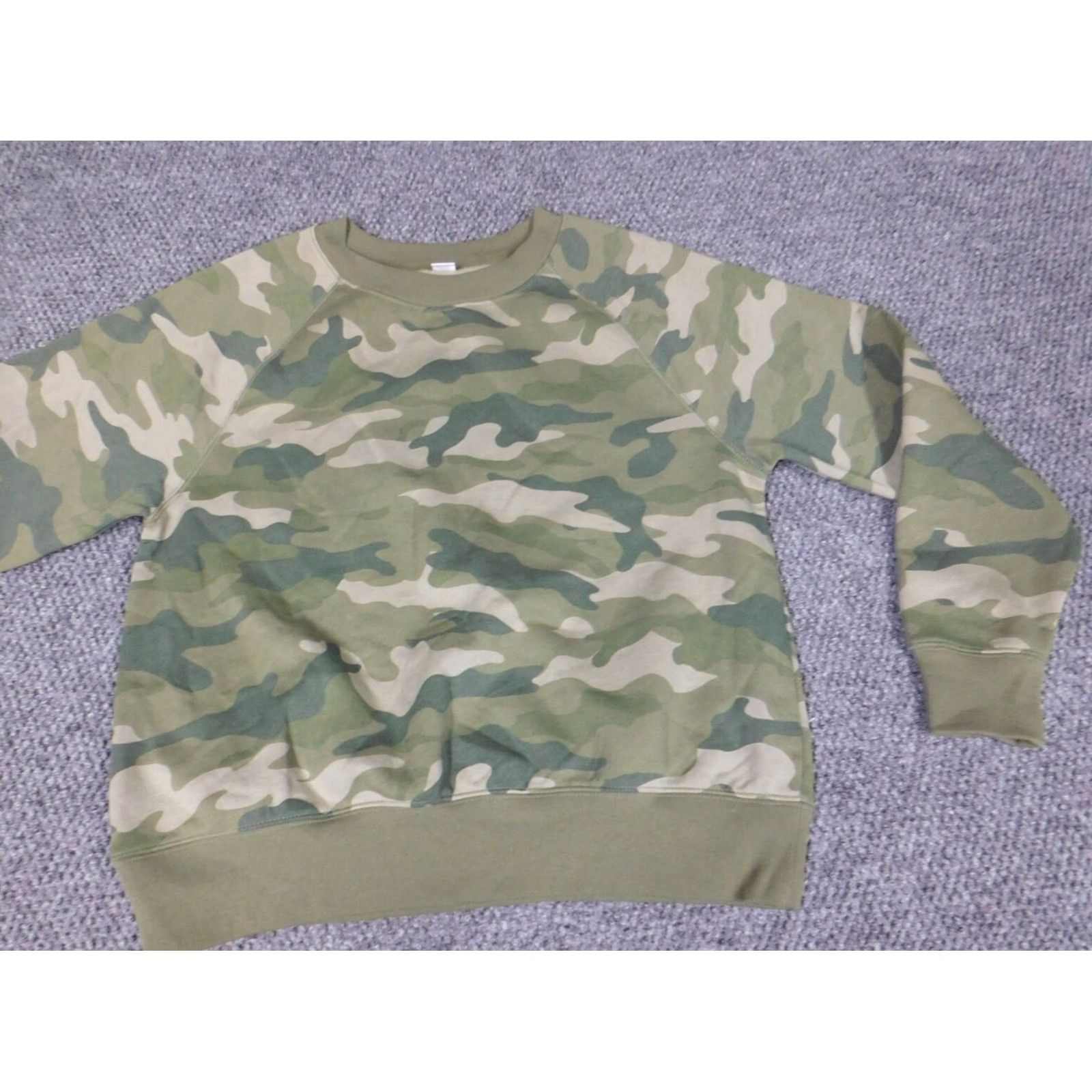 Old Navy Old Navy Womens Sweater Pullover Crewneck Dolman Sleeve Green Camouflage Small S Size S / US 4 / IT 40 - 3 Thumbnail