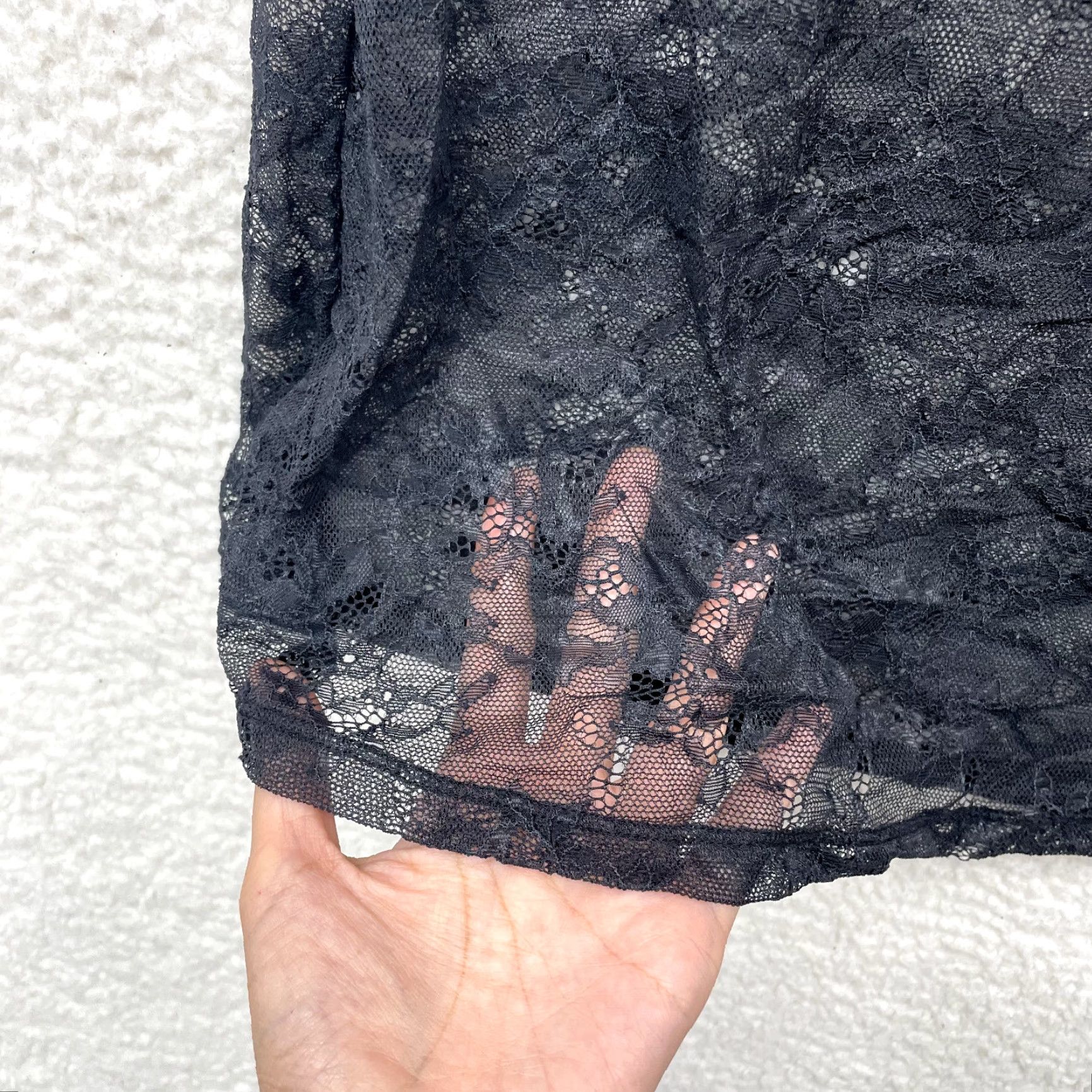 Vintage VINTAGE Gilligan & O'Malley Slip Dress Medium Black Sheer Lace Padded Cupped Chemise Size M / US 6-8 / IT 42-44 - 5 Thumbnail
