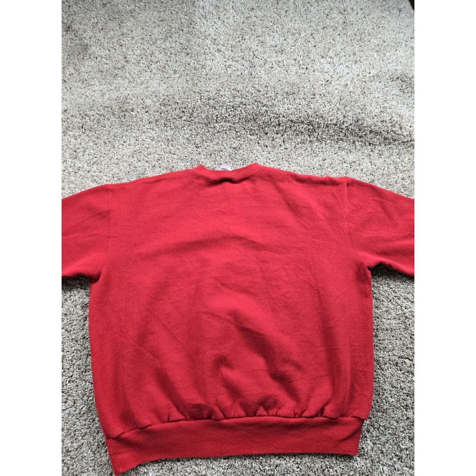 Vintage VINTAGE Majestic Chicago PD Sweatshirt 2XL Red Crew Neck Pullover USA Made 80s 90s Mens Sweatshirt Size US XXL / EU 58 / 5 - 7 Thumbnail