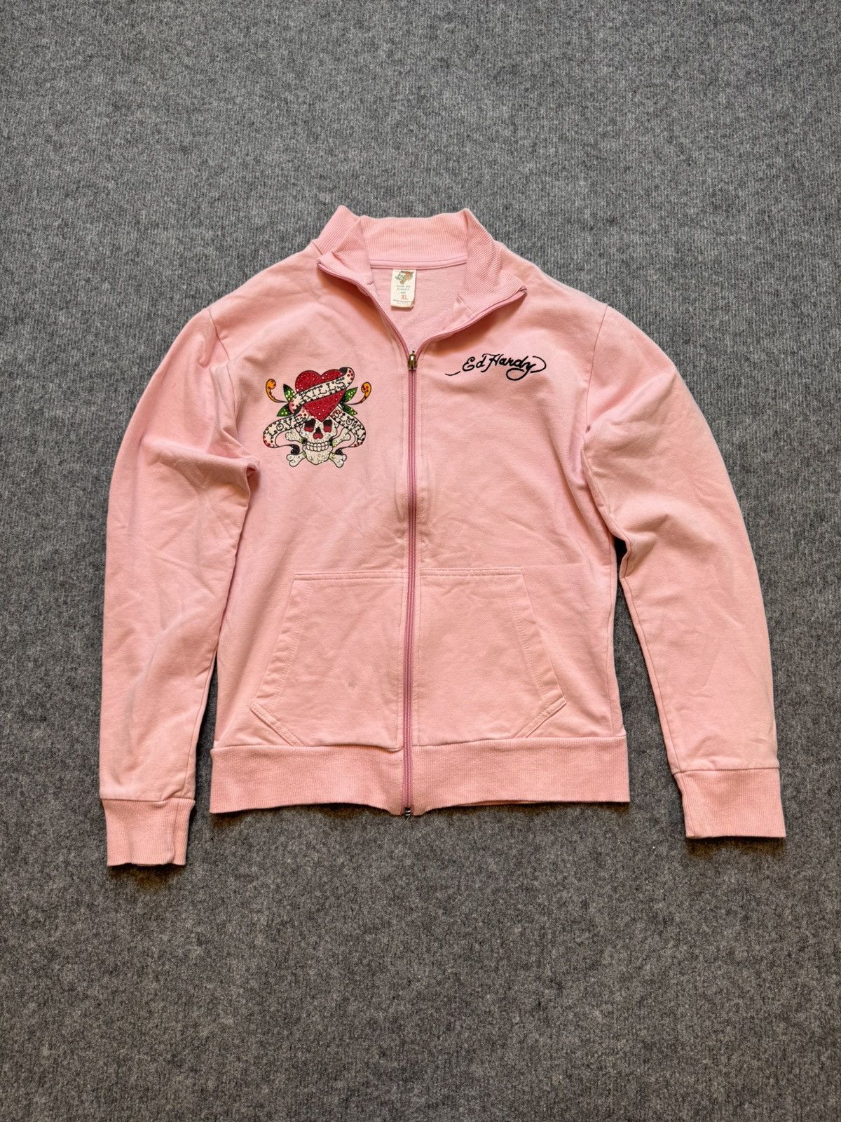 Designer Vintage zip sweatshirt Ed Hardy y2k Size XL / US 12-14 / IT 48-50 - 2 Thumbnail
