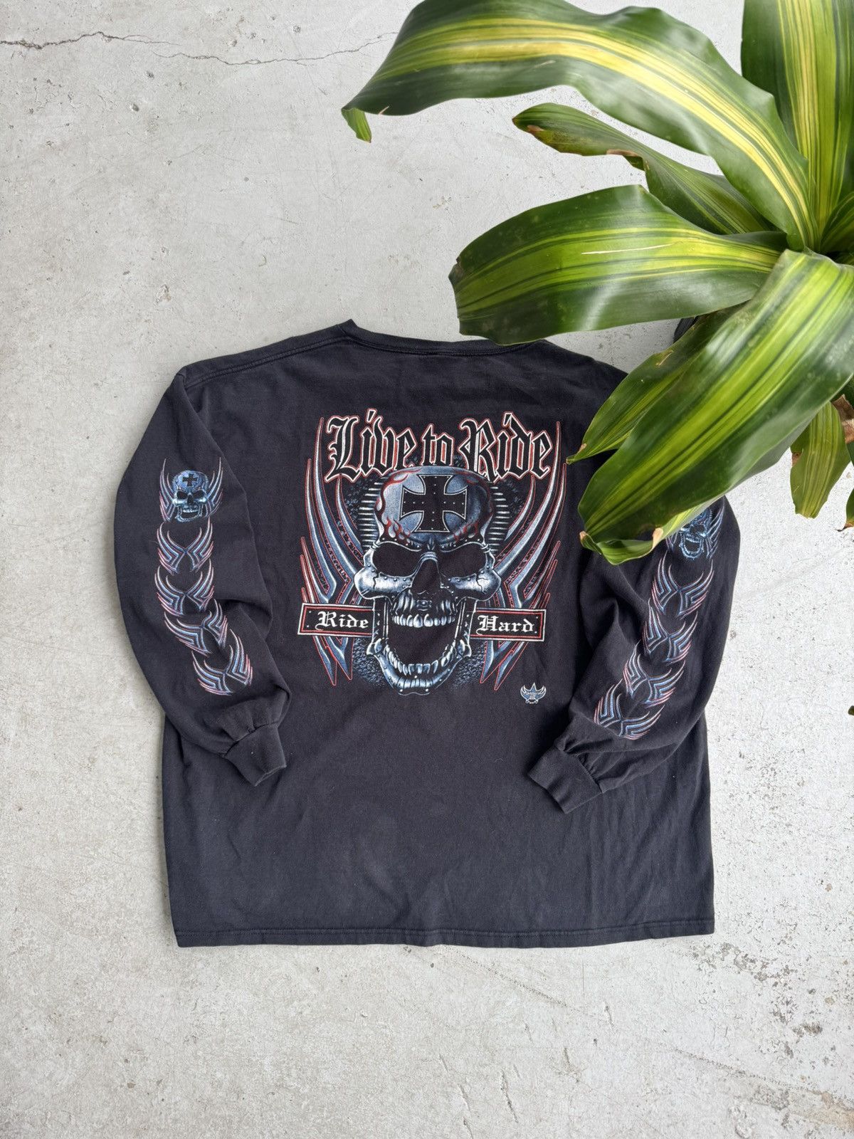 Vintage Y2K West Coast Choppers Style Live To Ride Long-Sleeve Shirt Size US XXL / EU 58 / 5 - 4 Thumbnail