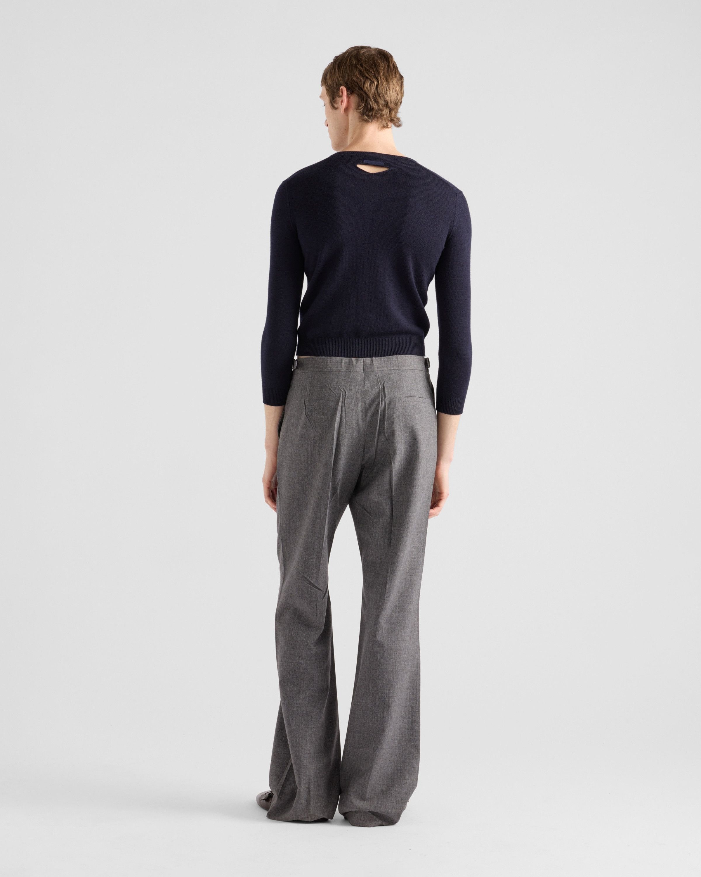 Prada o1bcso1str1025 Technical Wool Pants in Grey Size US 40 / EU 56 - 5 Thumbnail