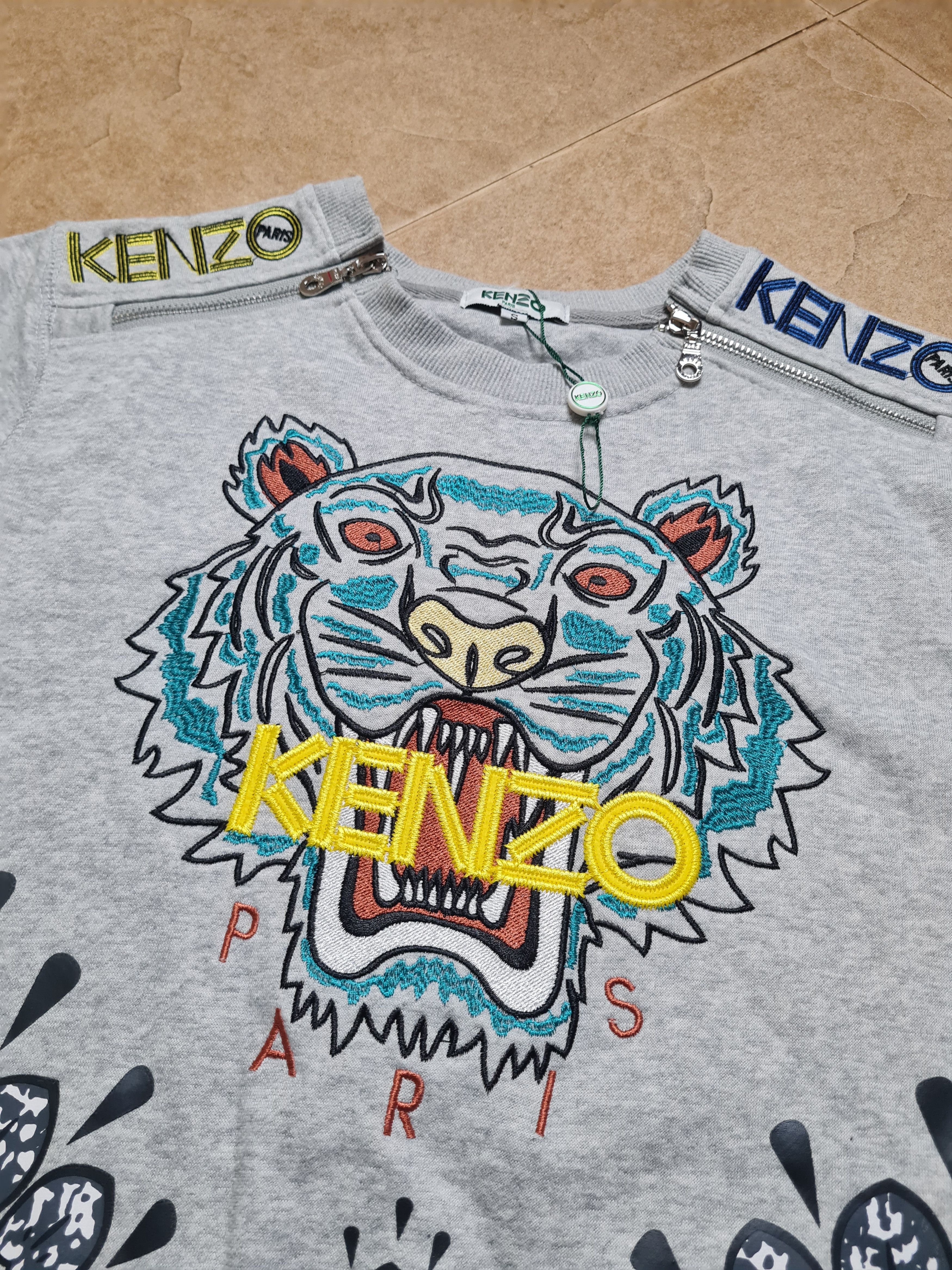 Kenzo Womens Sweatshirt KENZO big Logo Tiger Eyes Crewneck Jungle Size S / US 4 / IT 40 - 4 Thumbnail