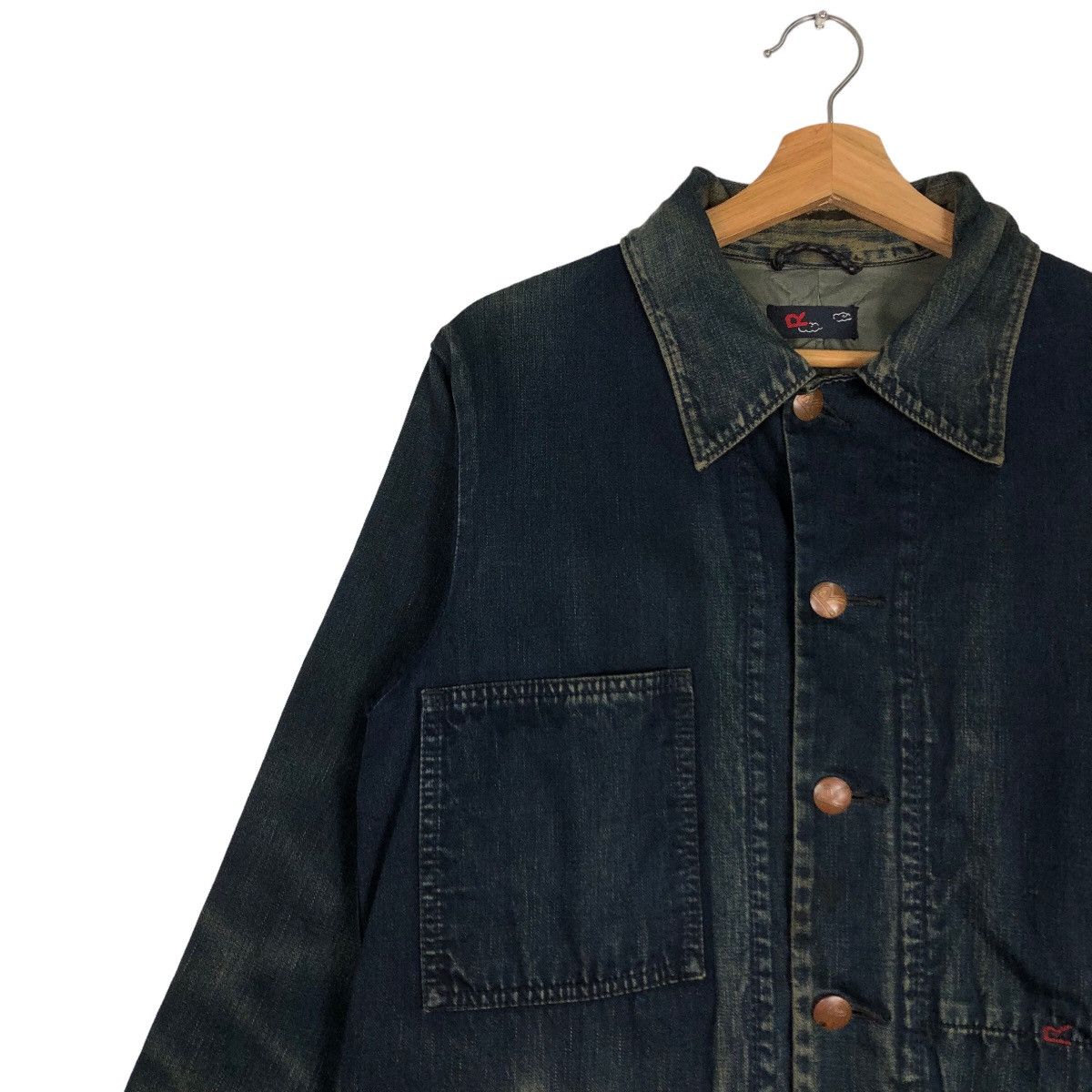 45rpm 🔥Vtg Indigo Denim Work Jacket Button R 45RPM Japan Made Size US M / EU 48-50 / 2 - 6 Thumbnail