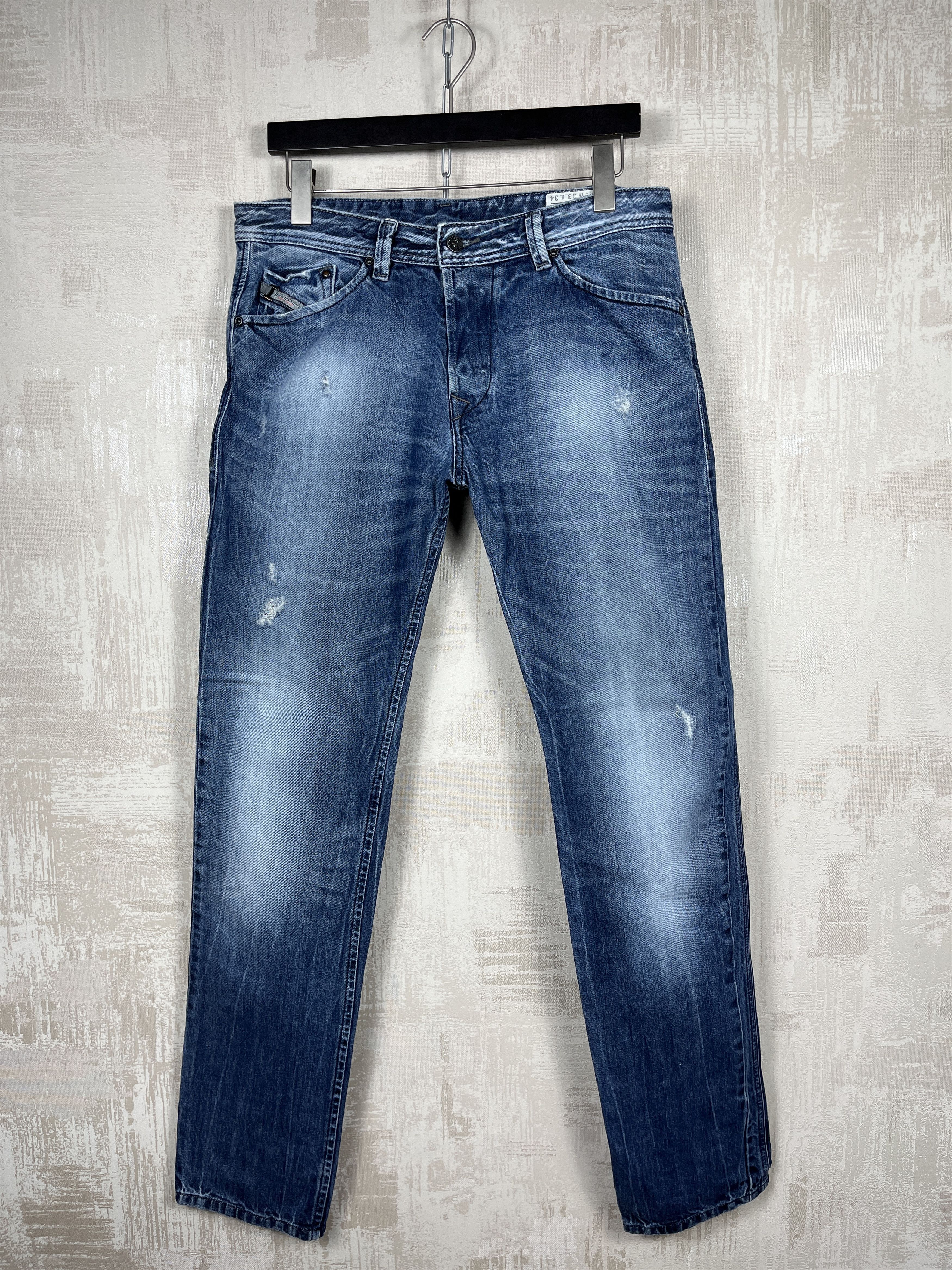 Diesel Diesel Darron Regular Slim Tapered Denim Jeans Button Fly Size US 33 - 2 Thumbnail
