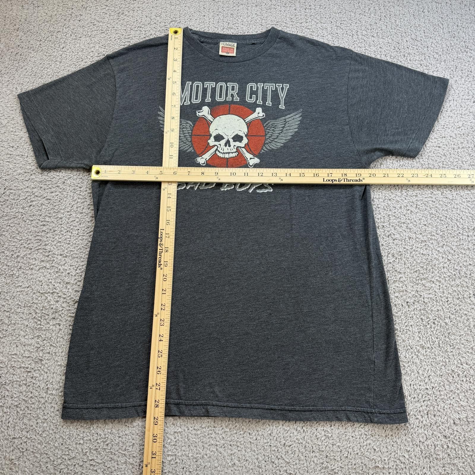 Homage Homage Motor City Bad Boys T Shirt XL Detroit Pistons Gray Size US XL / EU 56 / 4 - 3 Thumbnail