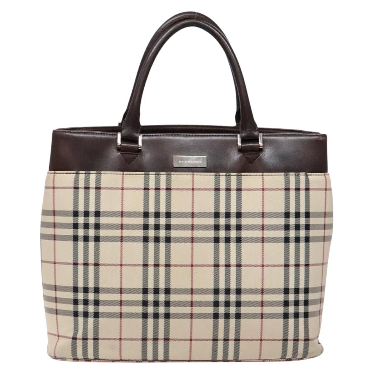 Burberry Burberry Nova Check Tote Canvas and Leather Size ONE SIZE - 1 Thumbnail