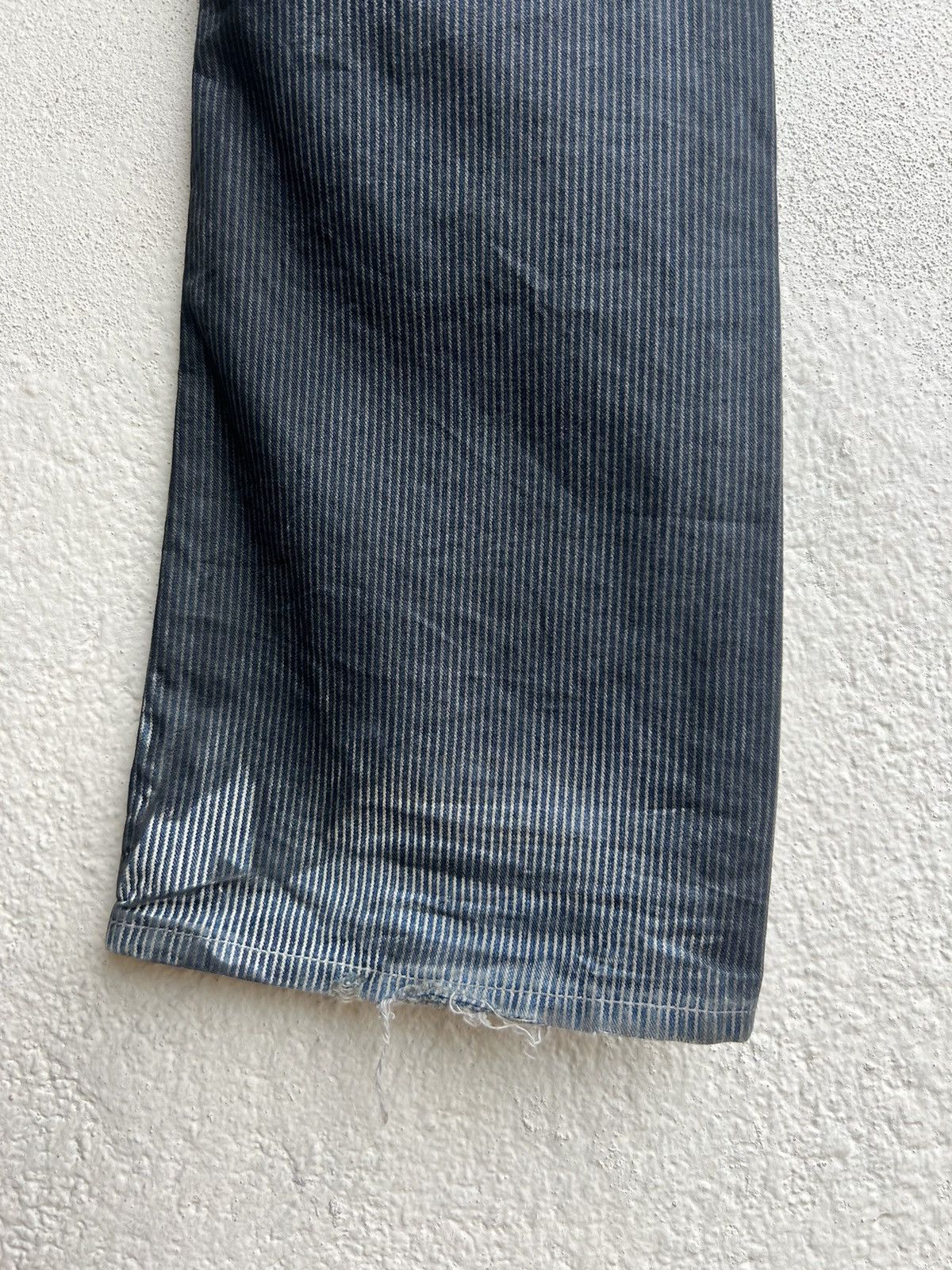 GOSTAR DE FUGA Fuga Japan Waxed Hickory Striped Bootcut Carpenter Pant Size US 29 - 16 Thumbnail