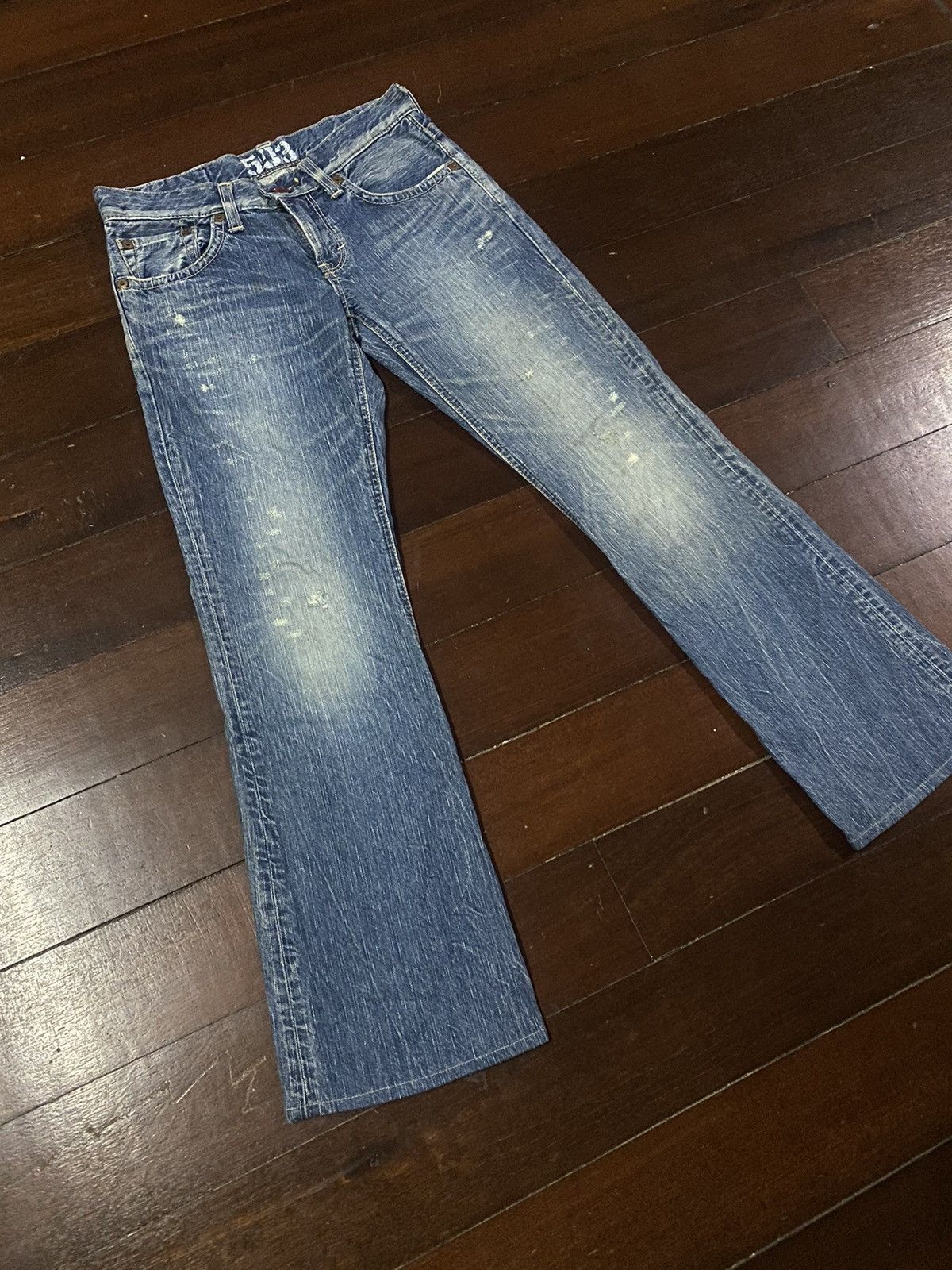 Edwin × If Six Was Nine × Japanese Brand FIRE 🔥 FLARE EDWIN 503 BLUE TRIP WIDE LEG BOOTCUT Size 32" / US 10 / IT 46 - 6 Thumbnail