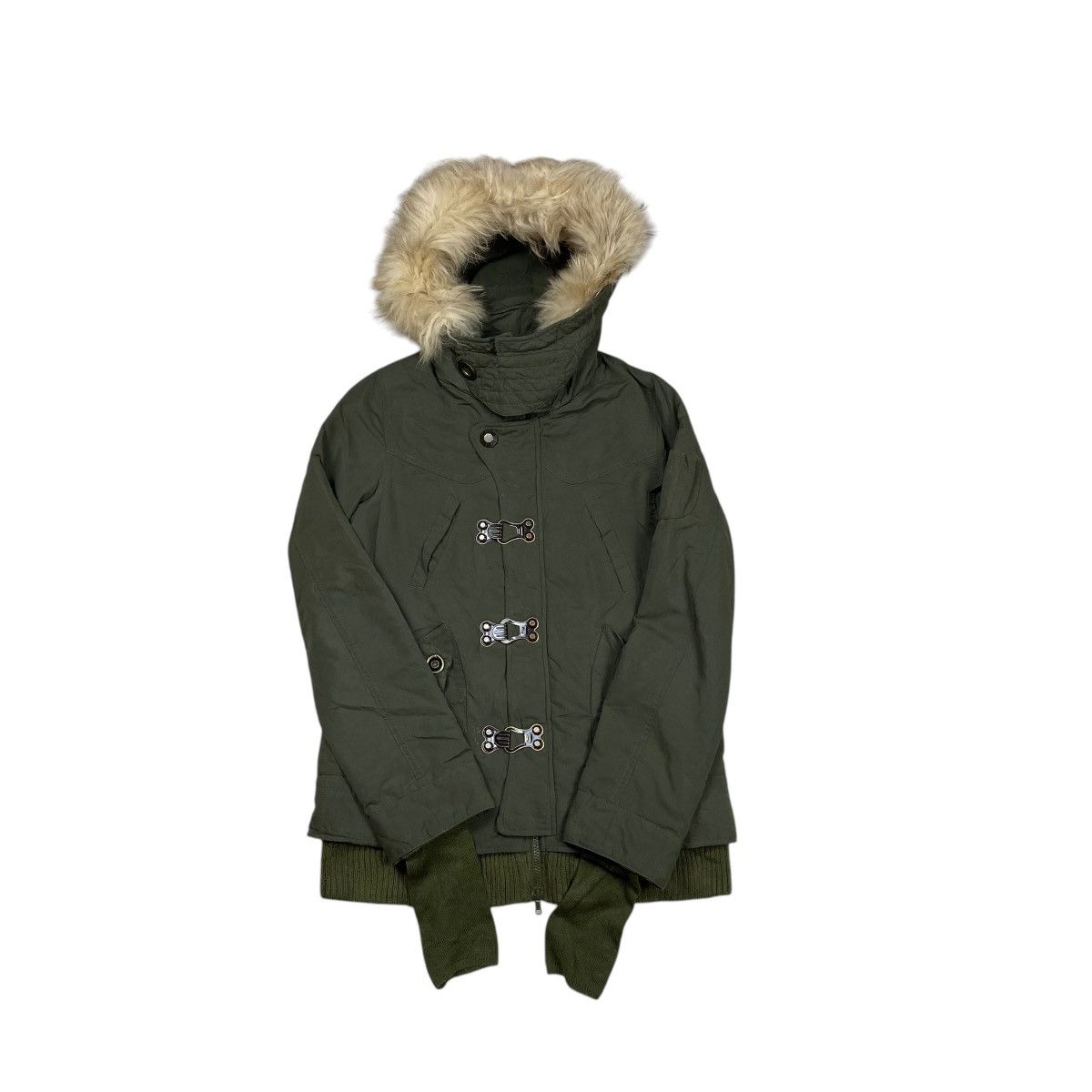 If Six Was Nine × Japanese Brand Sly Military Fur Parka Jacket Size US M / EU 48-50 / 2 - 3 Thumbnail