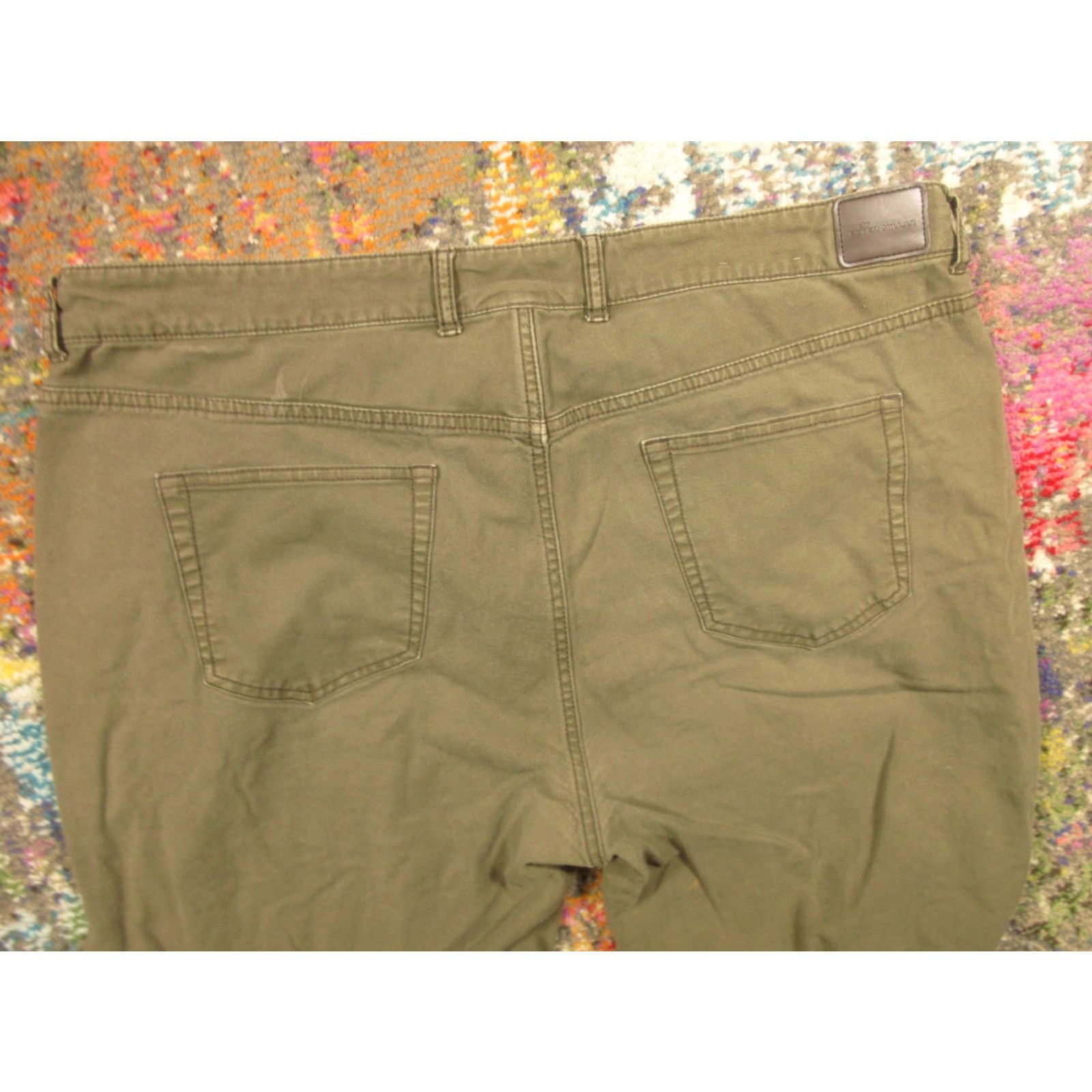 Peter Millar VINTAGE Peter Millar Pants Mens 40x33 Brown Chino Regular Slash Pocket 40 33 Cotton Spandex Stretch Designer Modern Classic Tree 90s? Size US 40 / EU 56 - 3 Thumbnail