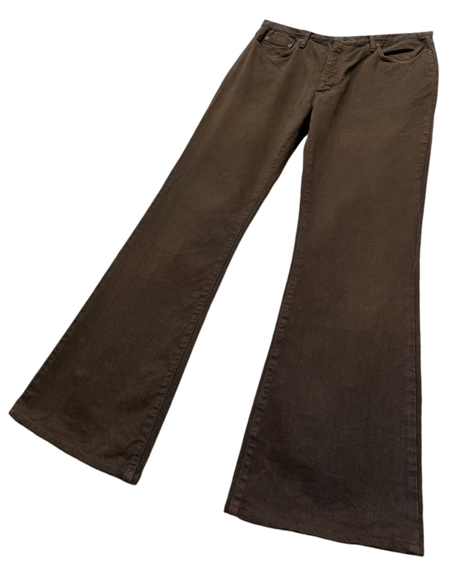 Edwin 🔥VERY RARE🔥Vintage EDWIN Ultra FLARE Rusty Brown Denim 💥 Size US 31 - 4 Thumbnail