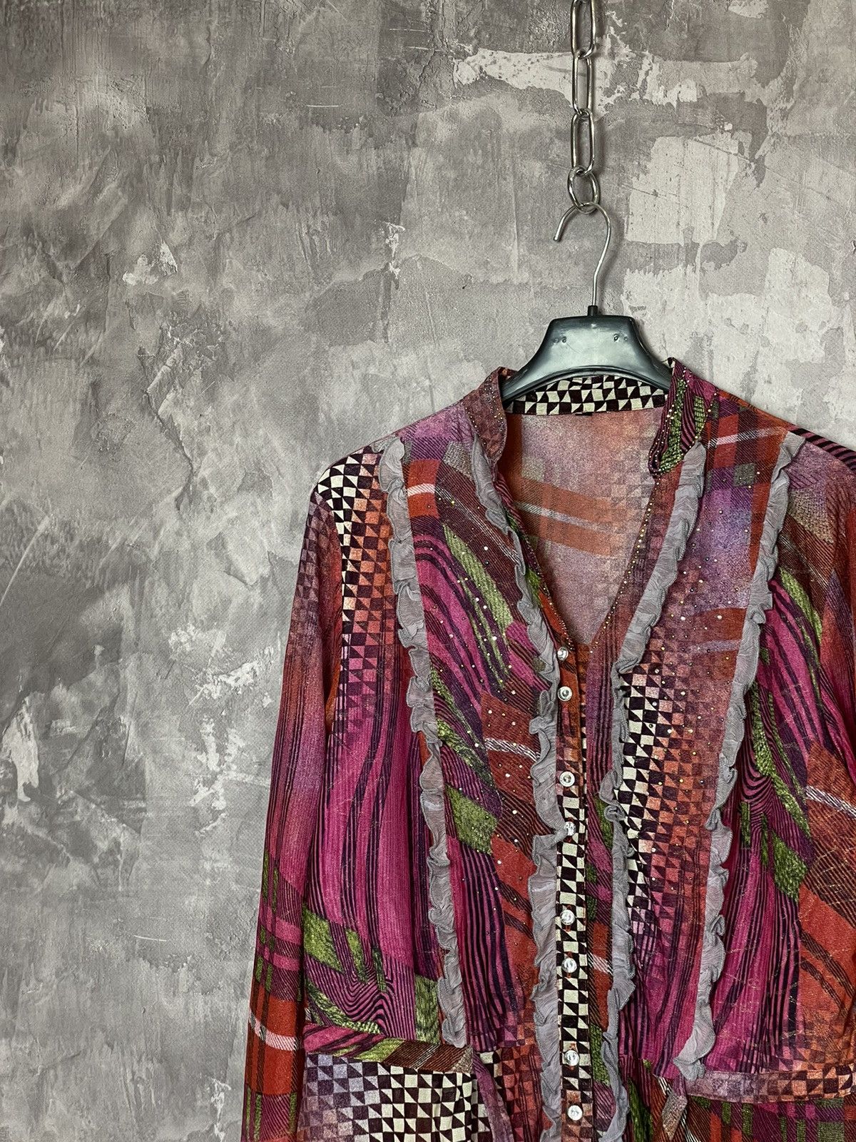 Affliction × Hysteric Glamour Y2K Archival jpg overprint patchwork japan style shirt Size M / US 6-8 / IT 42-44 - 6 Thumbnail
