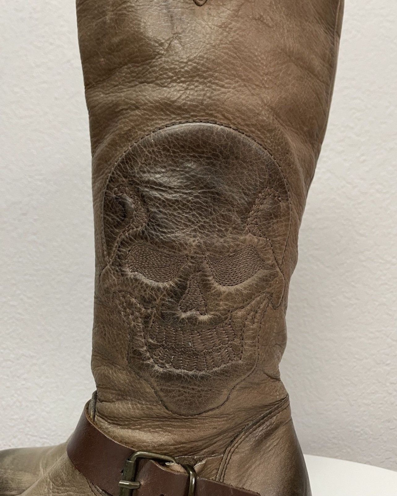 If Six Was Nine AS 98 Vibe Artisan Brown Leather Side Zip Ankle Biker Boots Size US 8 / IT 38 - 9 Thumbnail
